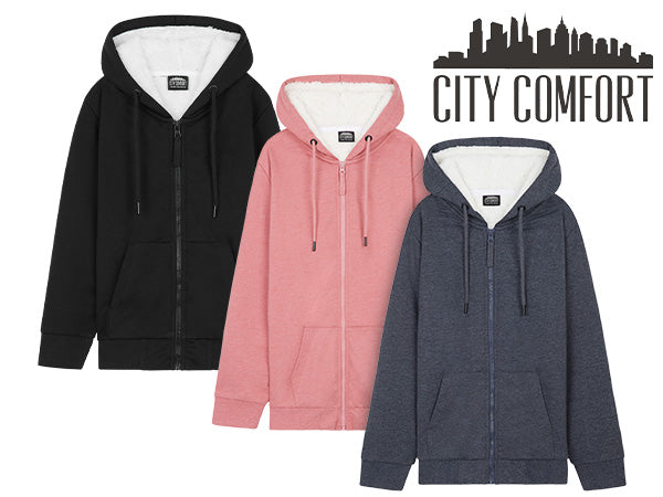 citycomfort-sweat-capuche-zipp-enfant-polaire-rose-9-10-ans image 1