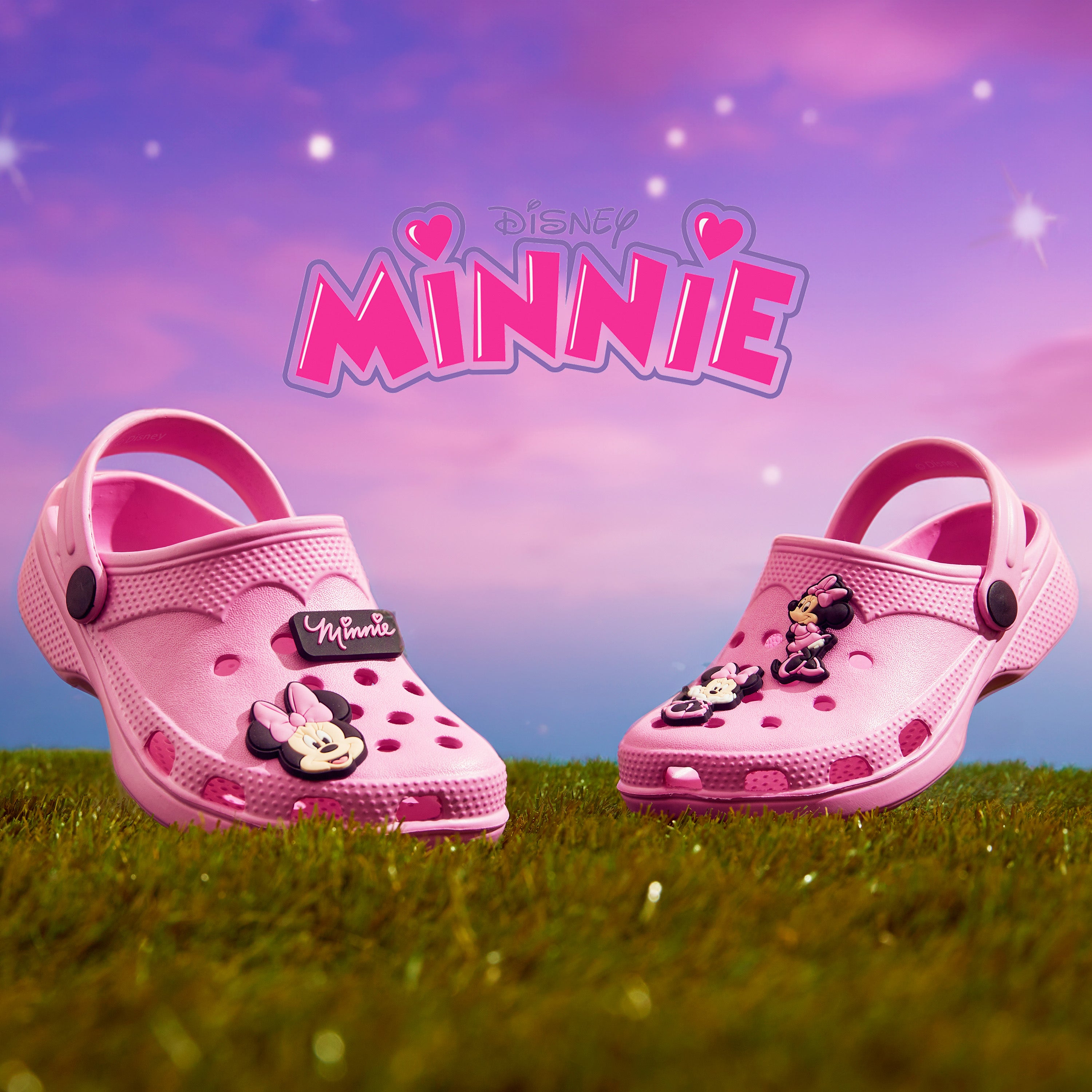 disney-sabots-fille-minnie-rose-charms-amovibles-plage image 2