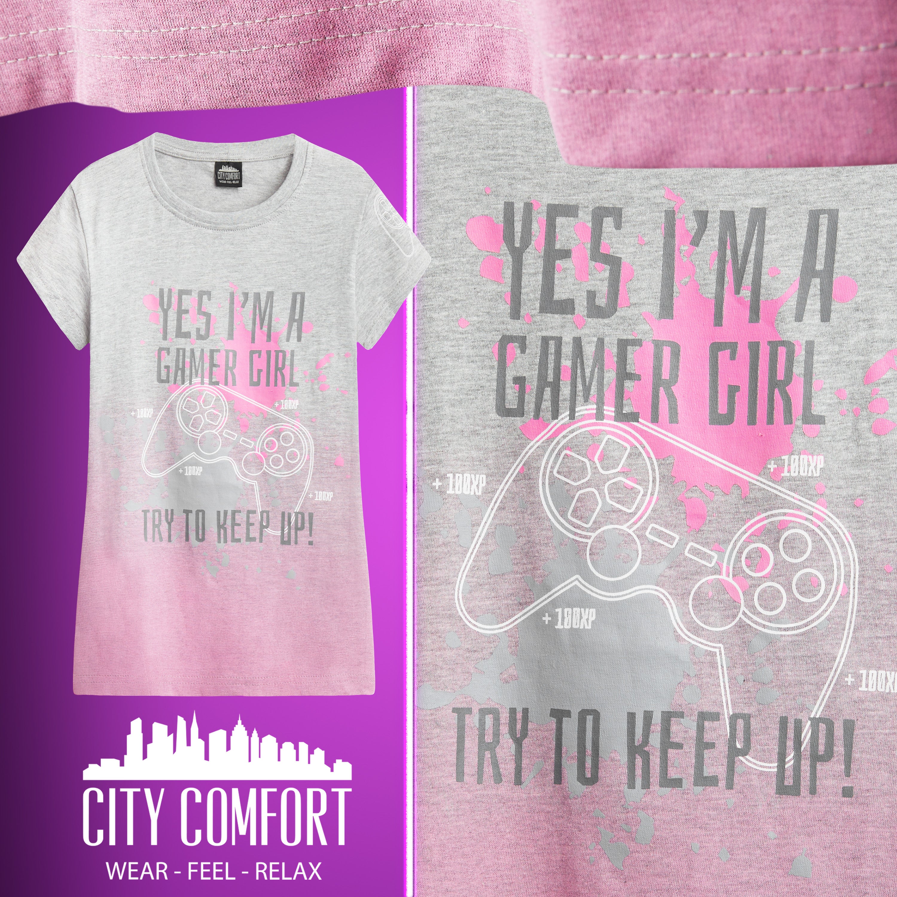 get-trend-girls-t-shirt-gamer-girl-9-10-ans-coton image 5