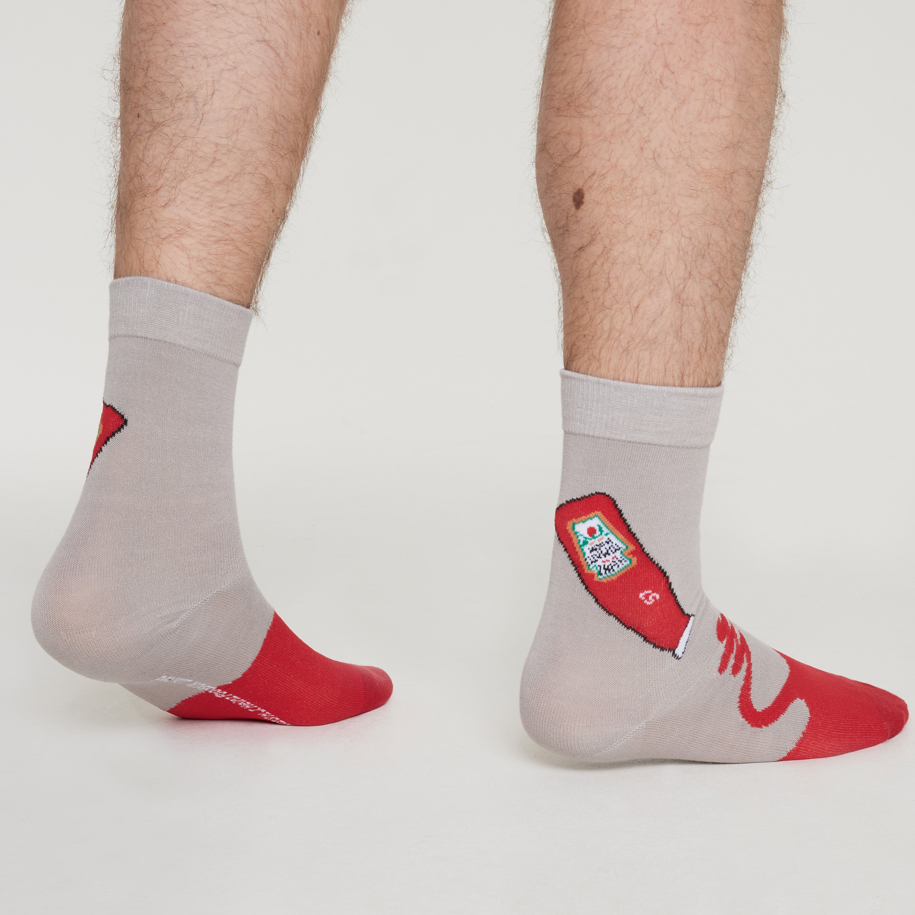 heinz-chaussettes-homme-lot-3-paires-crew-ketchup image 6