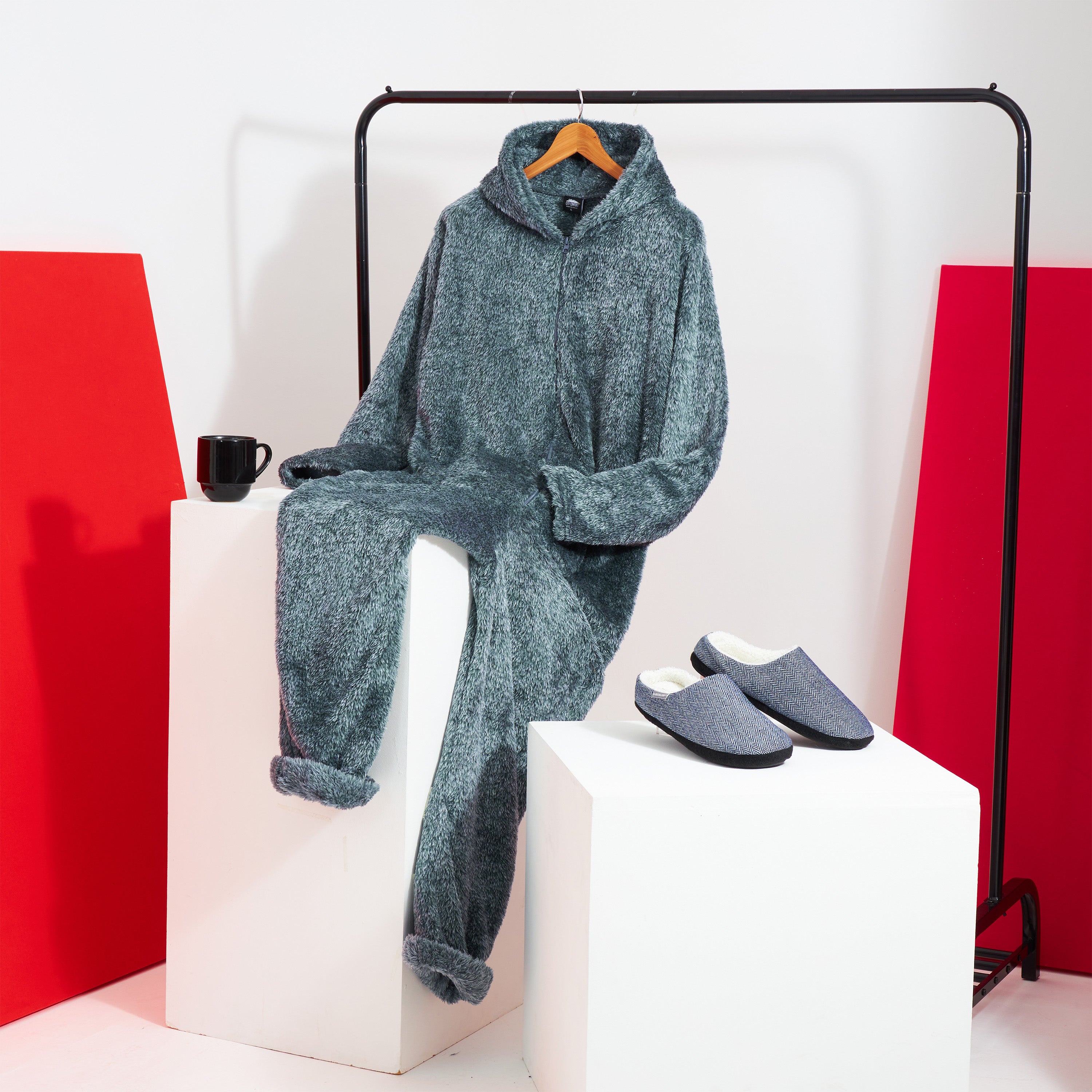 citycomfort-combinaison-pyjama-homme-polaire-capuche-l-zip image 3