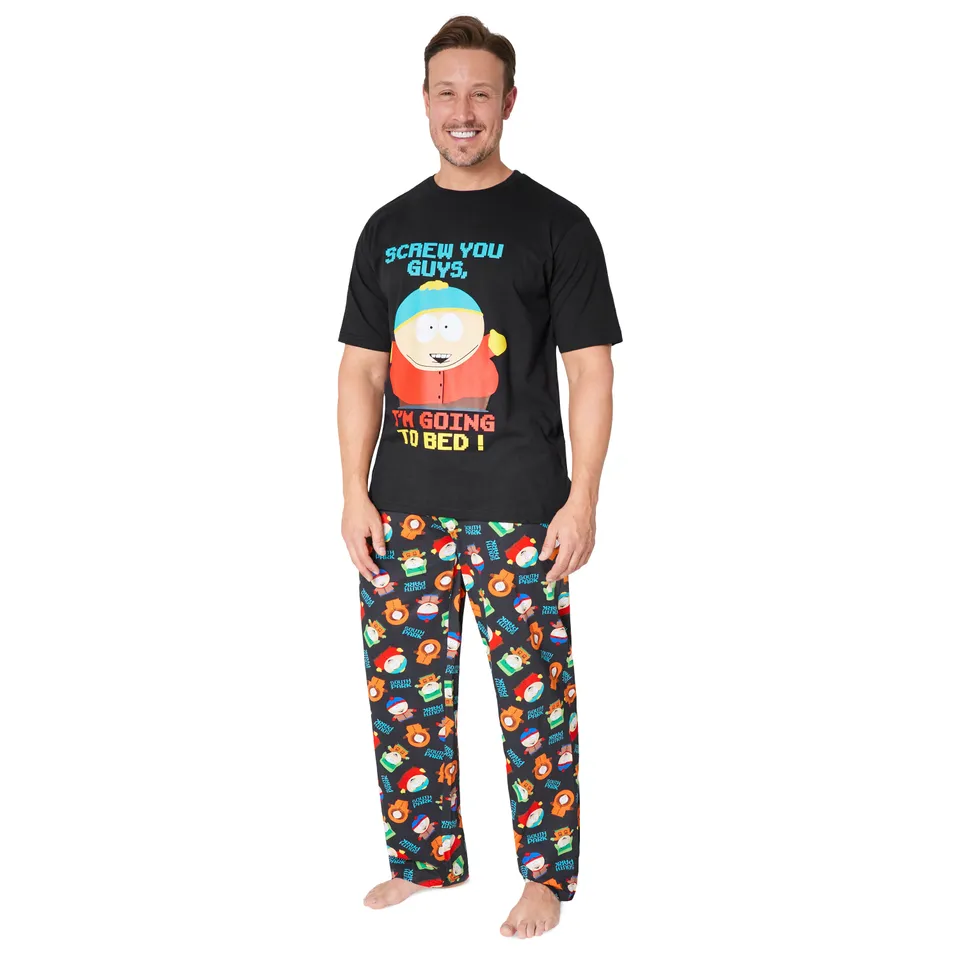 south-park-ensemble-pyjama-homme-coton-t-shirt-et-pantalon image 1
