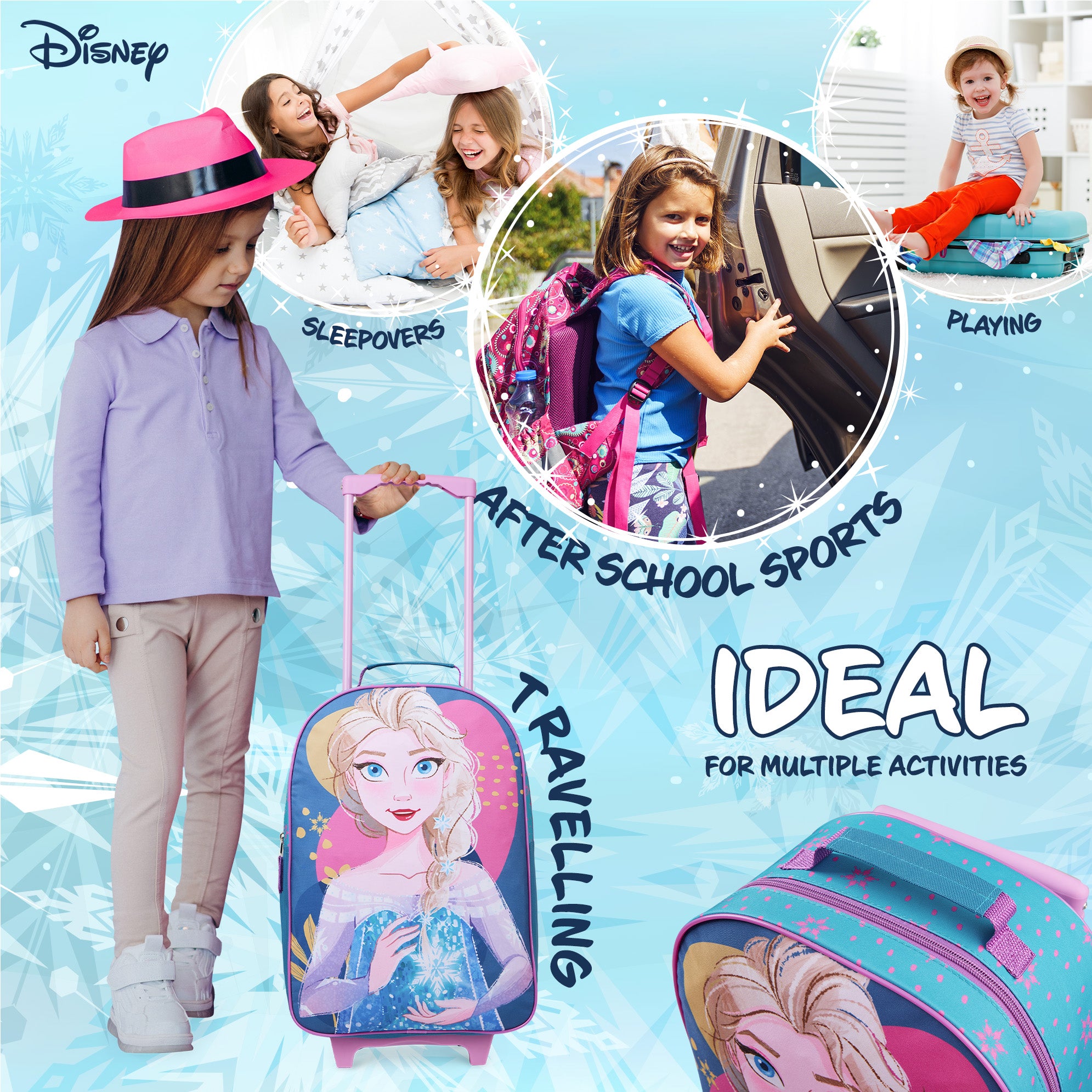 disney-valise-enfant-trolley-elsa-bleue-47-cm-cabine image 3