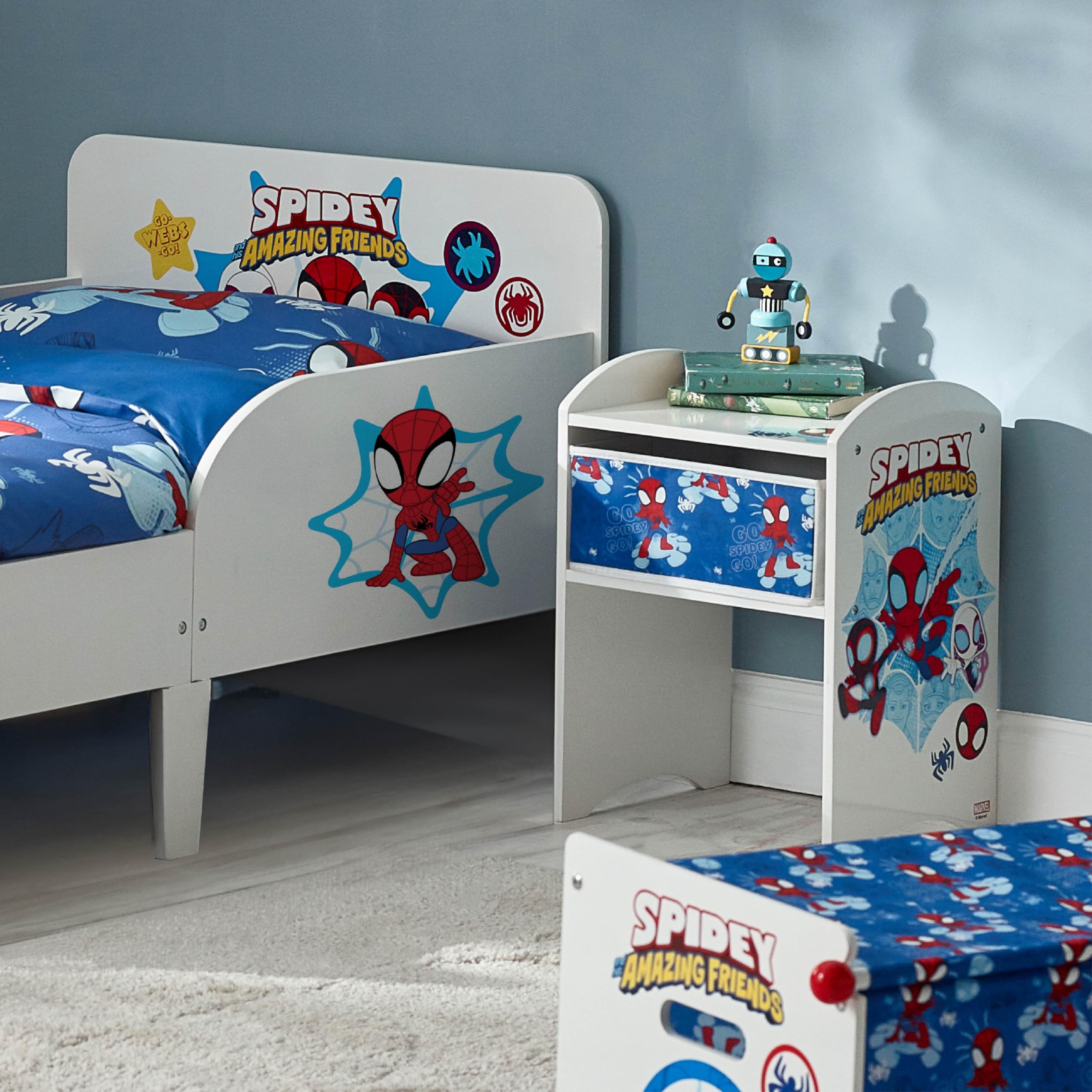 marvel-spidey-and-his-friends-table-de-chevet-bois-enfant-tiroir-48-cm image 2
