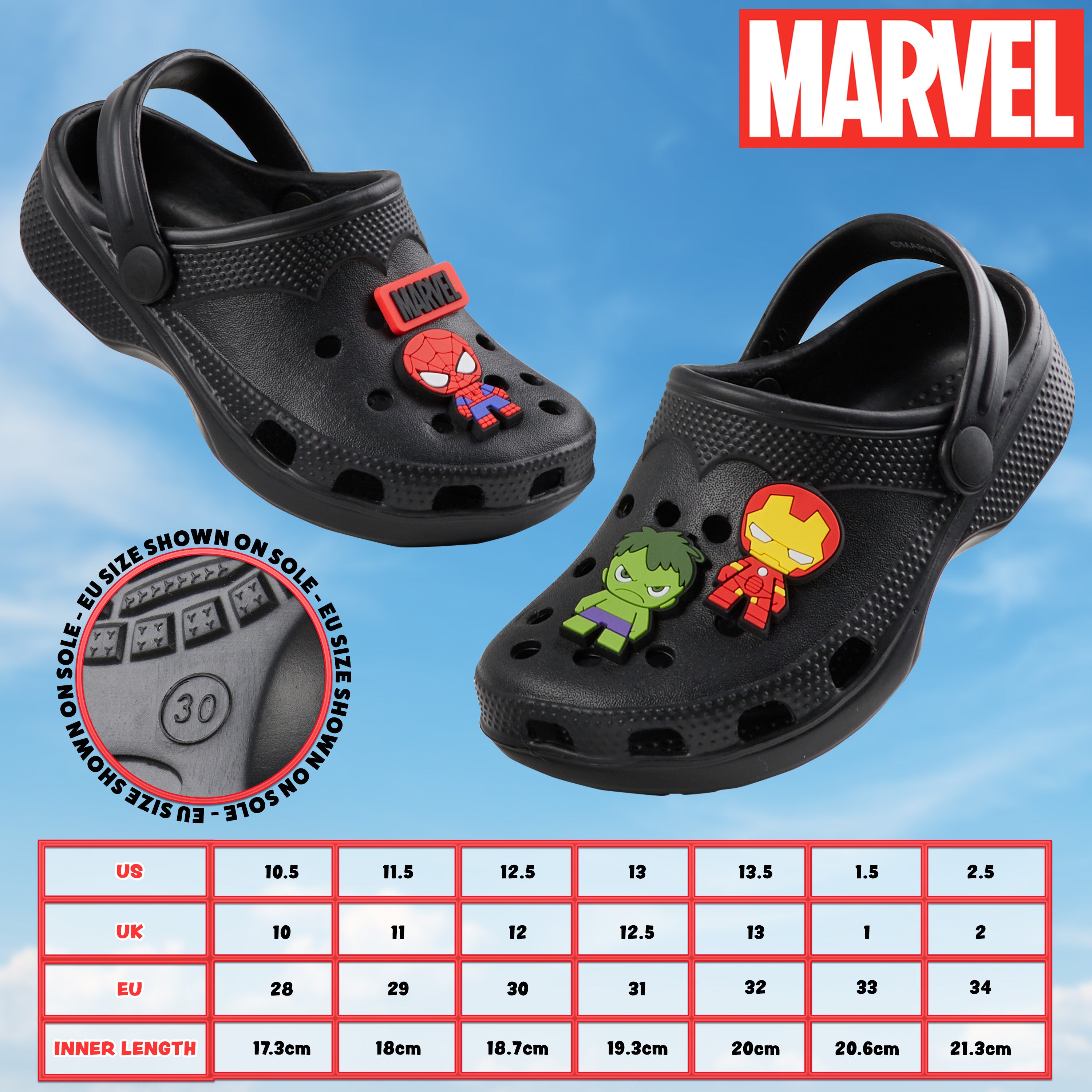 marvel-spiderman-sabots-garcon-noir-charms-10-uk-2-uk image 6