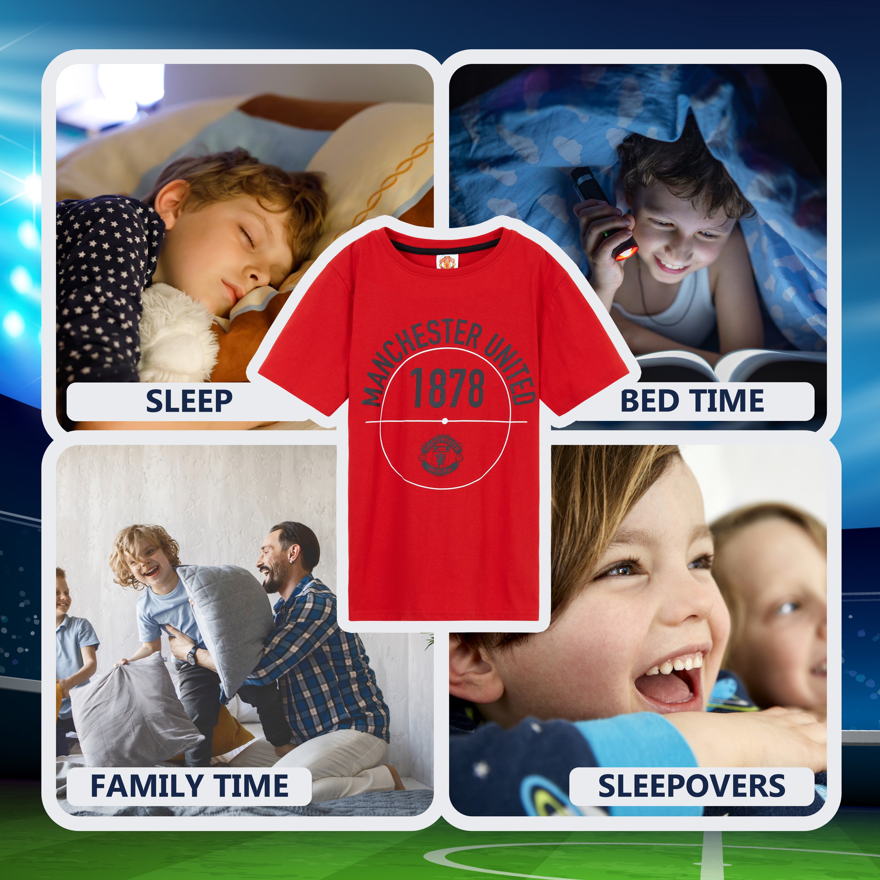 manchester-united-pyjama-gar-on-t-shirt-short-coton-5-14-ans image 4