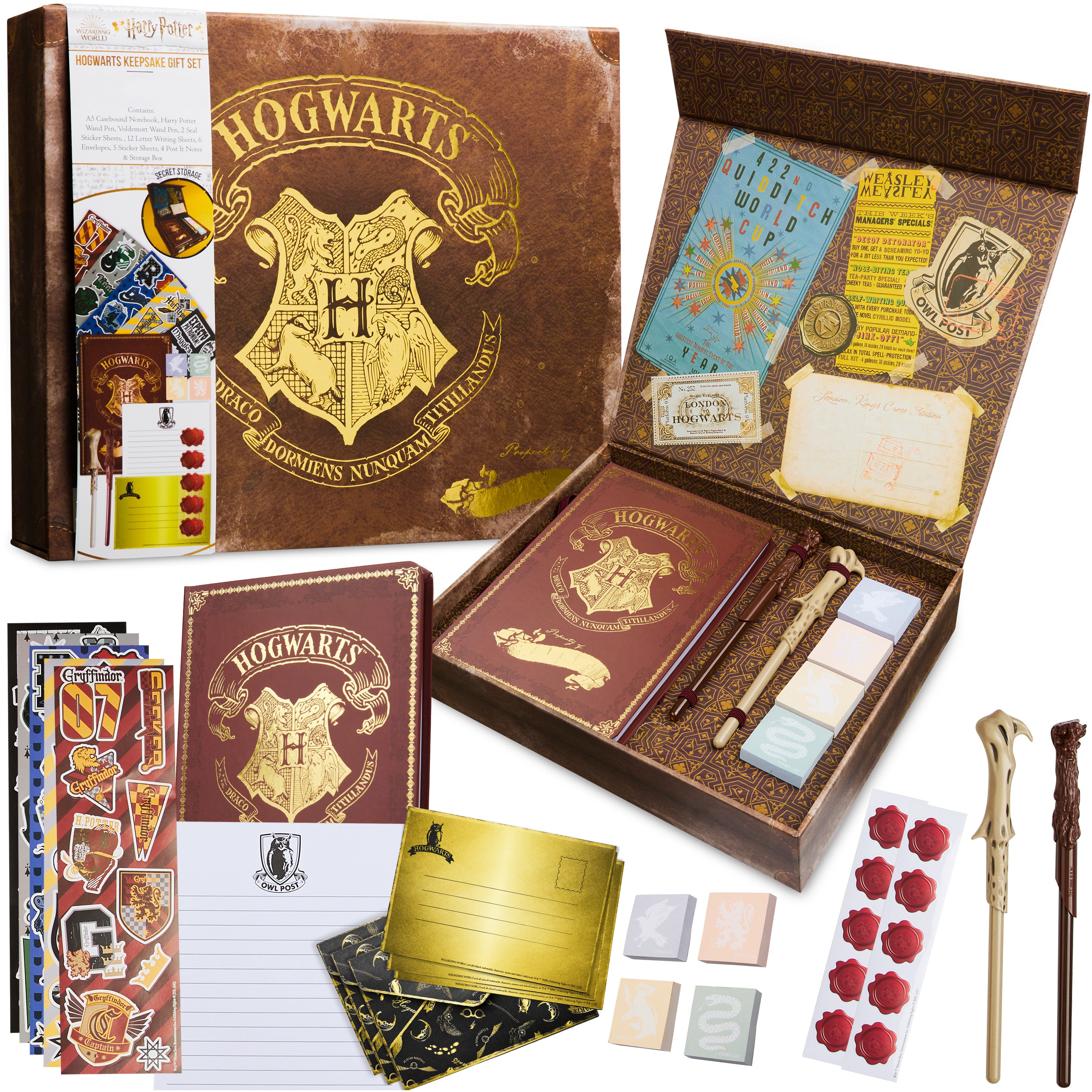 harry-potter-set-papeterie-coffret-carnet-stylo-baguette-poudlard image 1