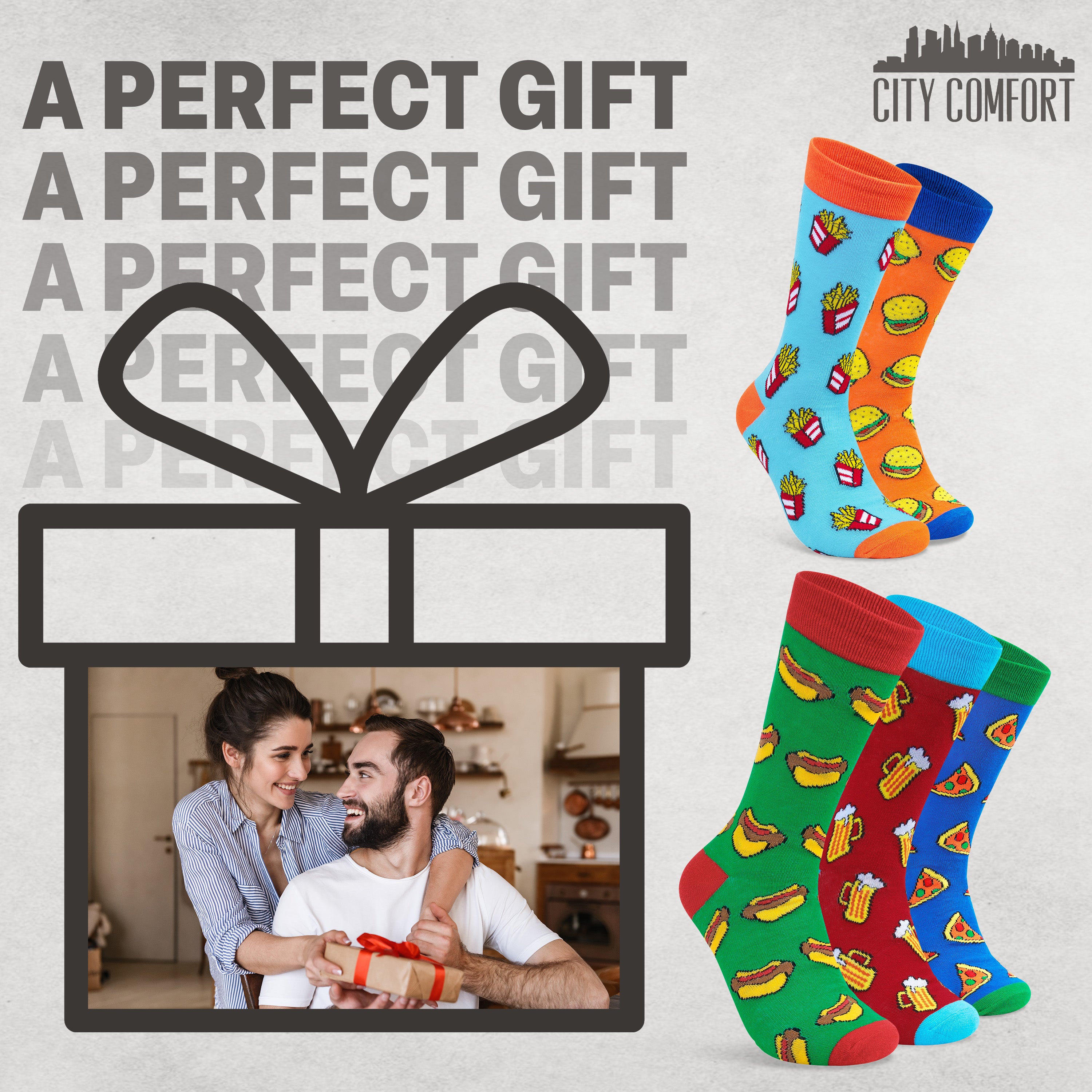 citycomfort-lot-5-paires-chaussettes-homme-fantaisie-coton image 3