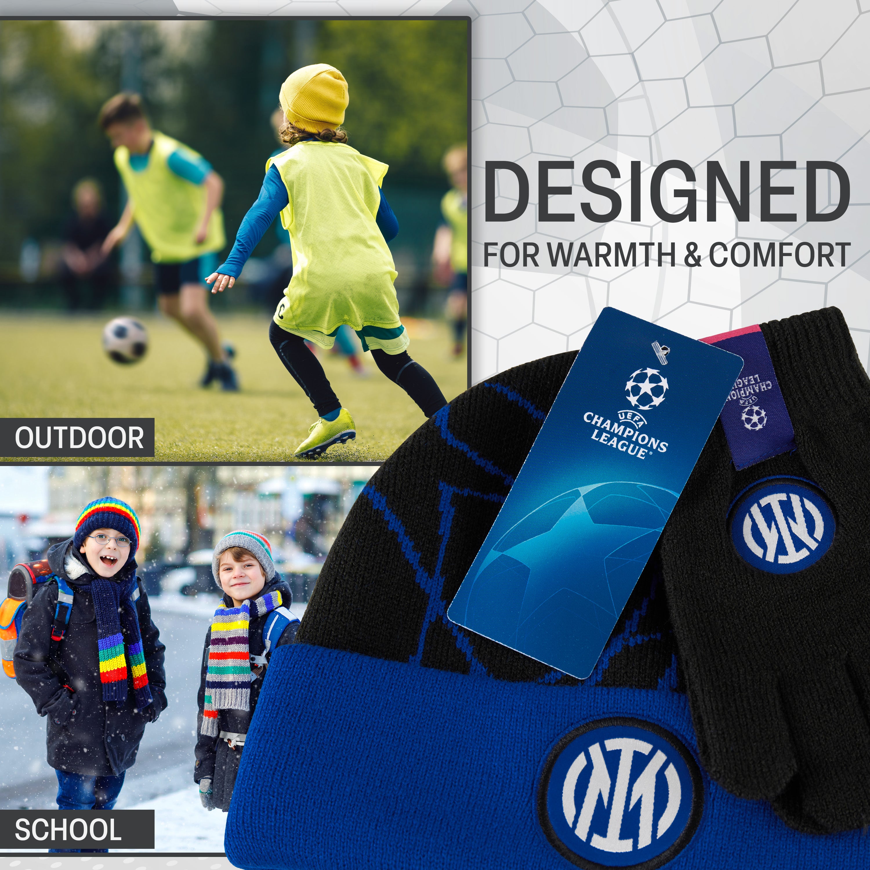 inter-milan-bonnet-gants-enfant-hiver-supporter image 3