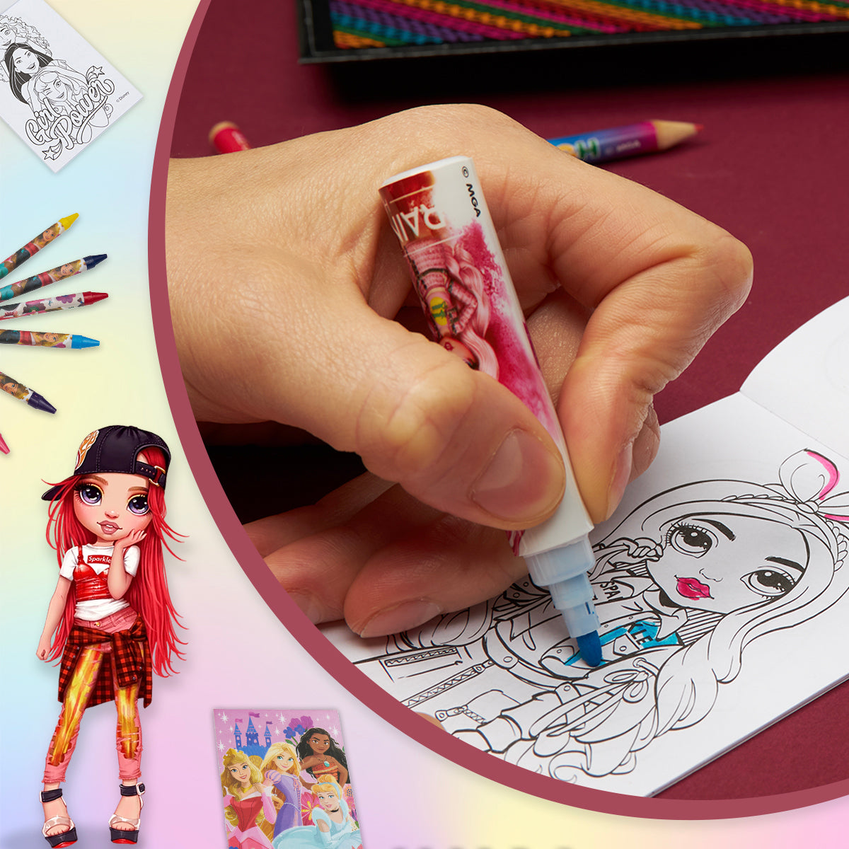 rainbow-high-kit-dessin-40-pi-ces-mallette-enfant-cadeau image 3