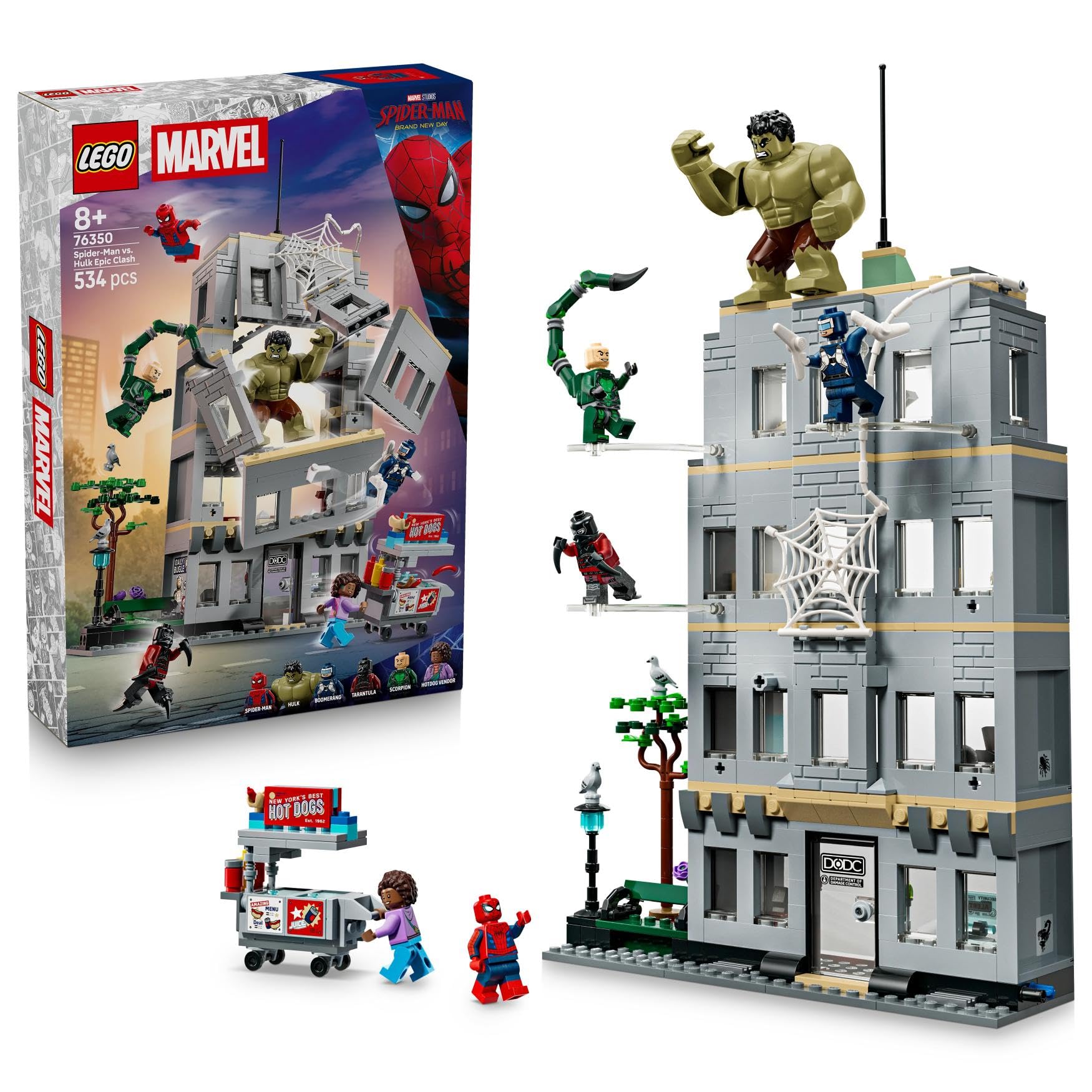 lego-marvel-76350-affrontement-spider-man-hulk-set-534-pi-ces image 1