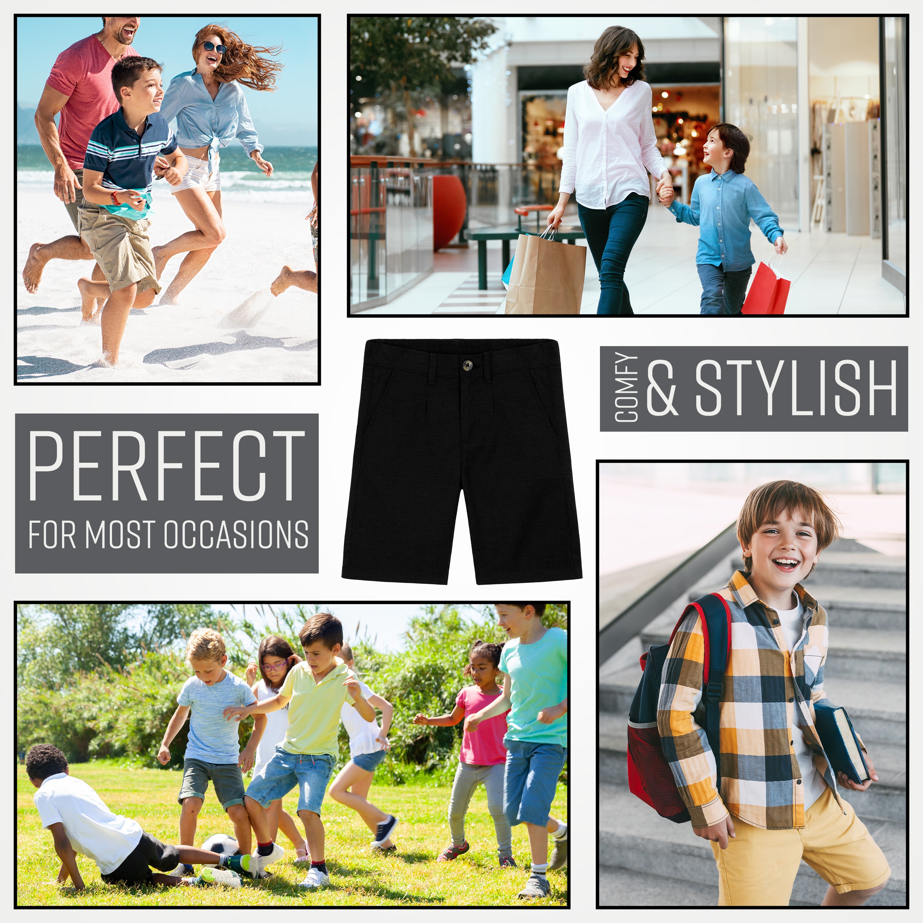 citycomfort-short-chino-gar-on-poches-taille-lastique-noir image 3