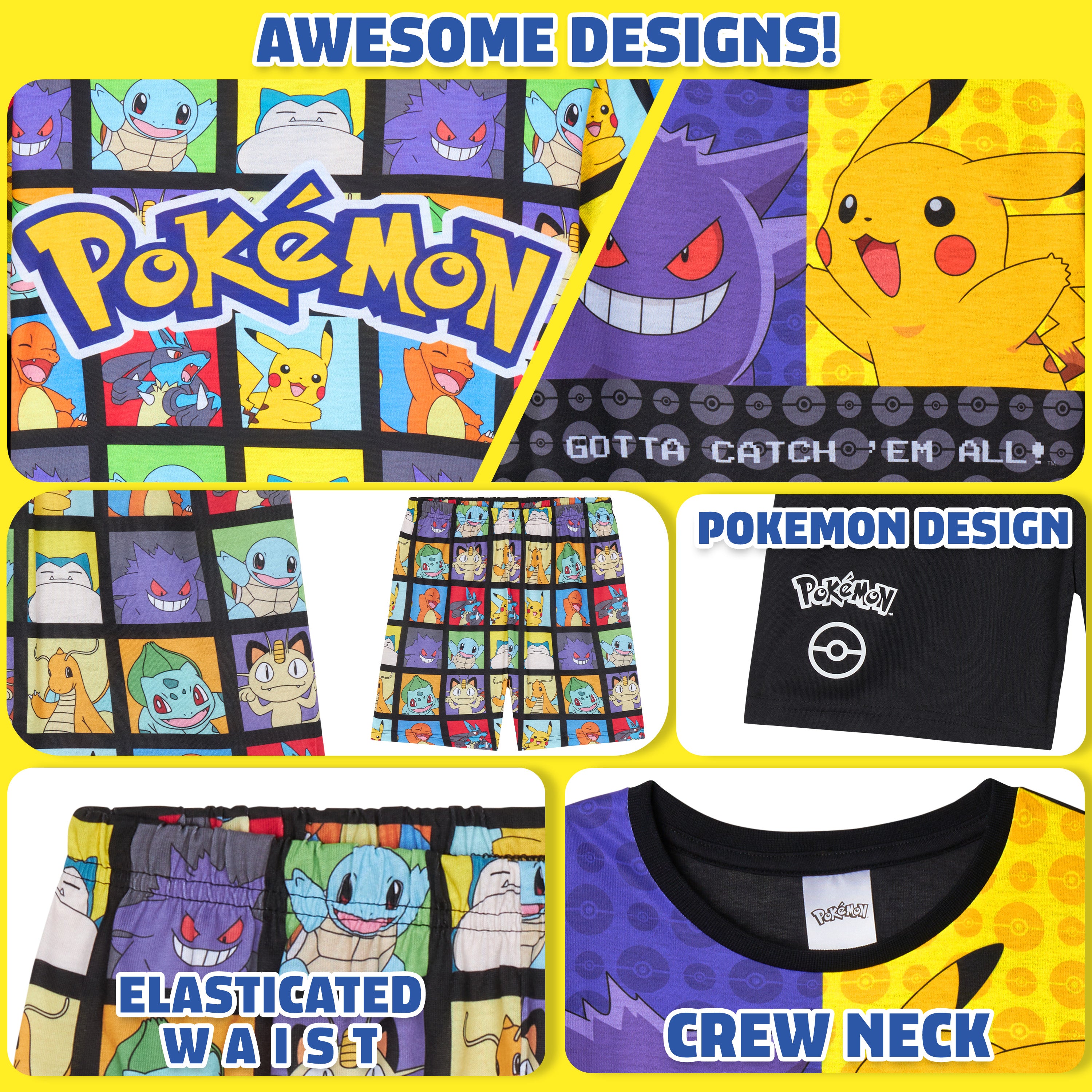 pok-mon-get-trend-boys-pyjama-gar-on-court-lot-2-officiel image 4