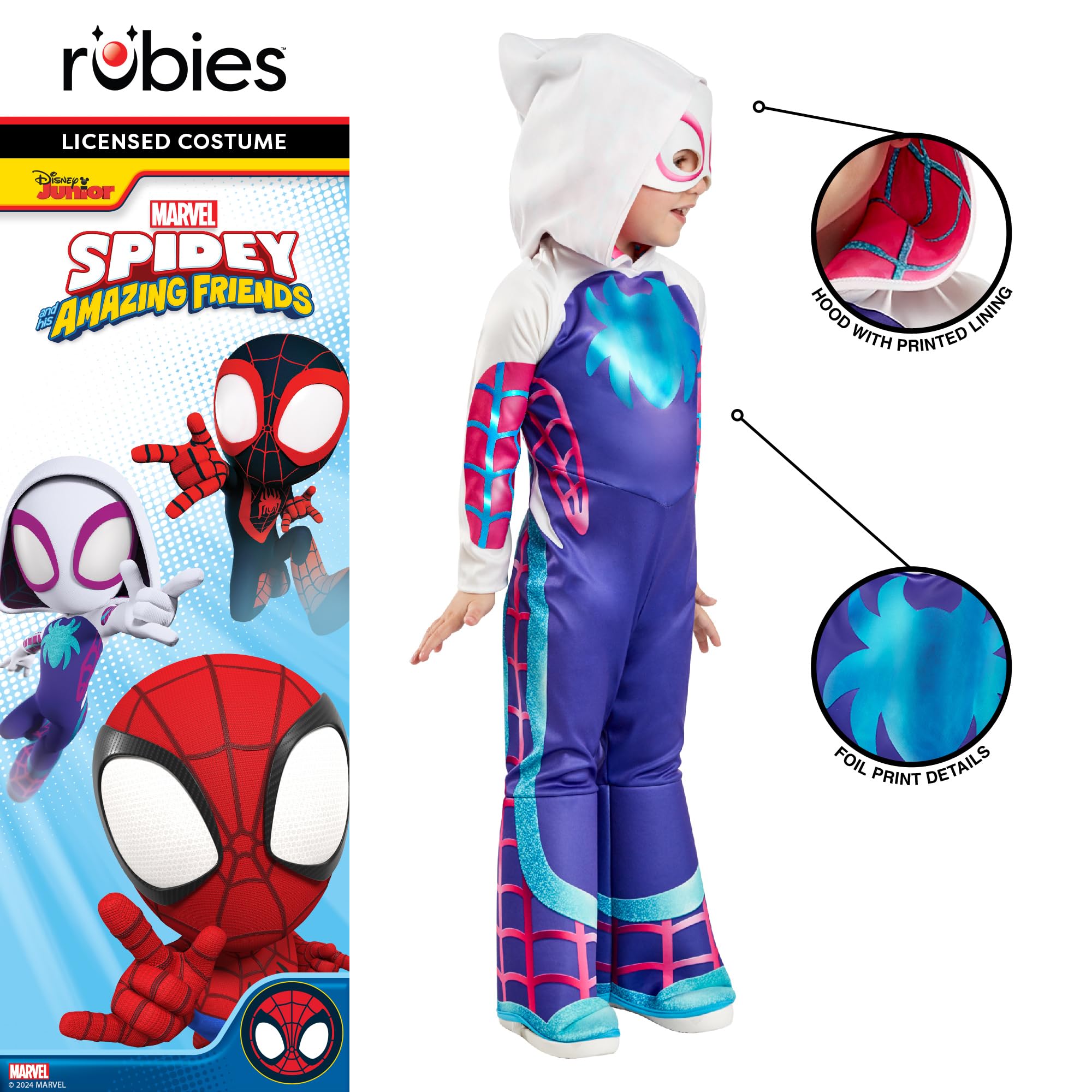 rubies-marvel-ghost-spider-d-guisement-enfant-3-4-ans-luxe image 4