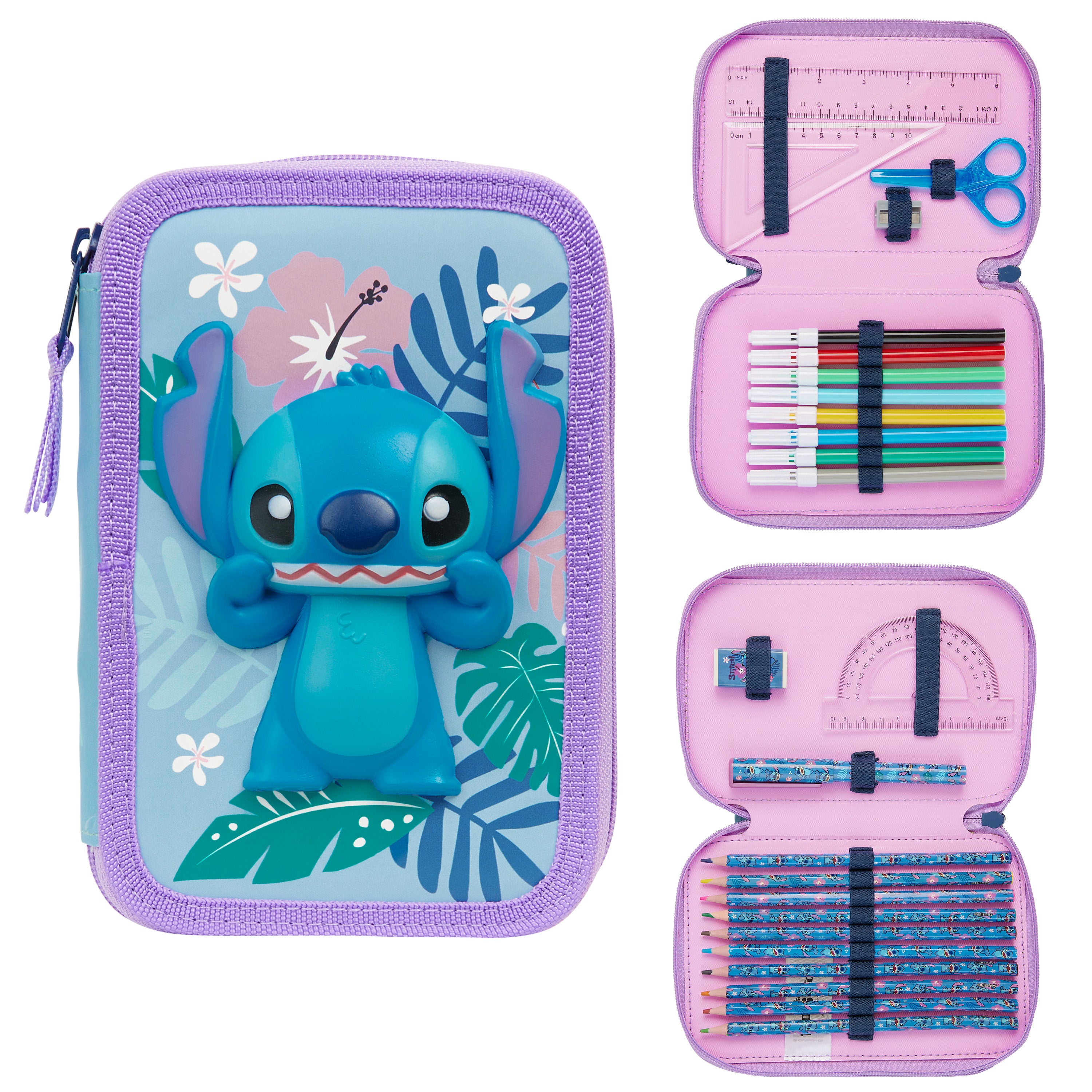 trousse-disney-stitch-fille-garnie-2-compartiments image 1