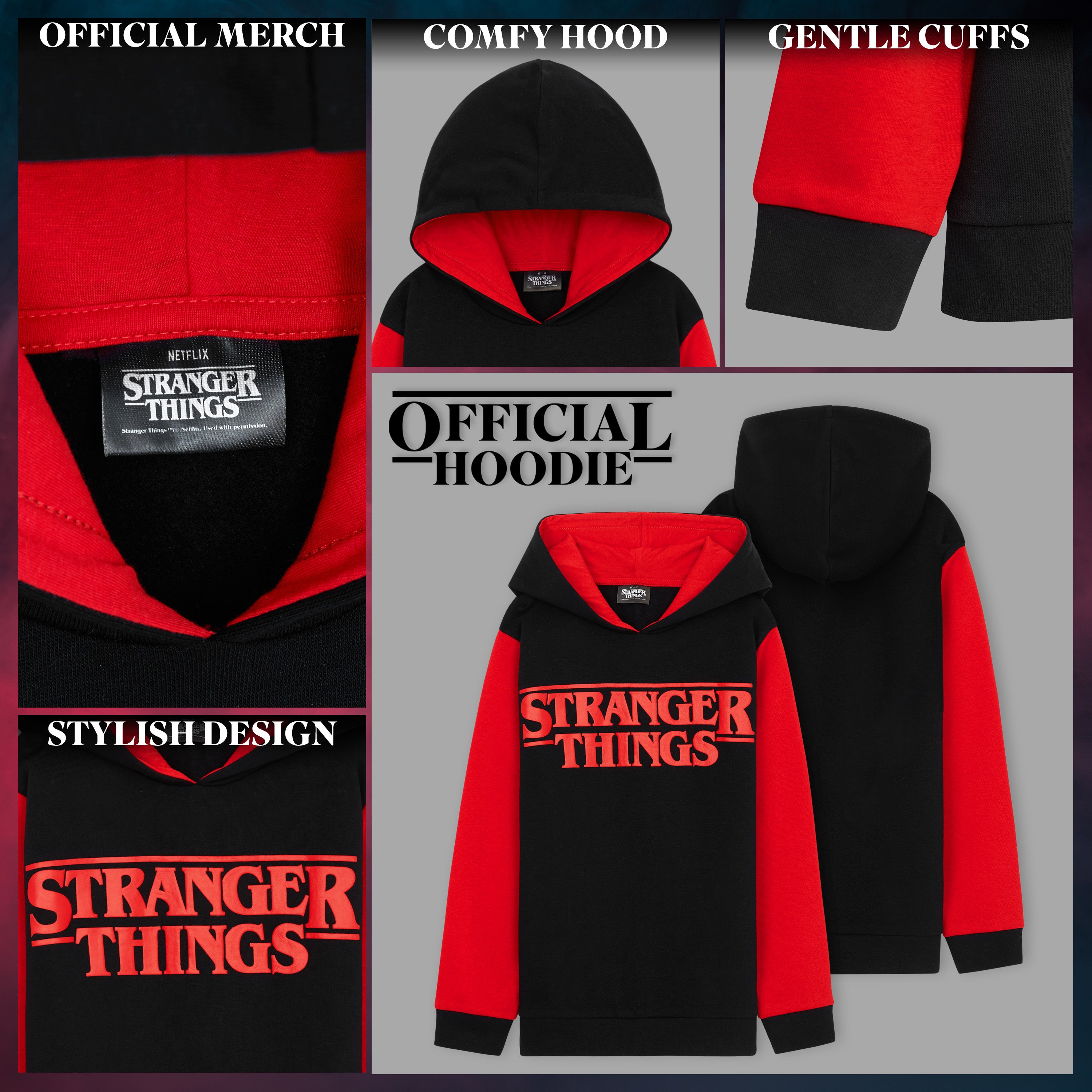 get-trend-boys-stranger-things-sweat-capuche-enfant-11-12-ans-coton image 4
