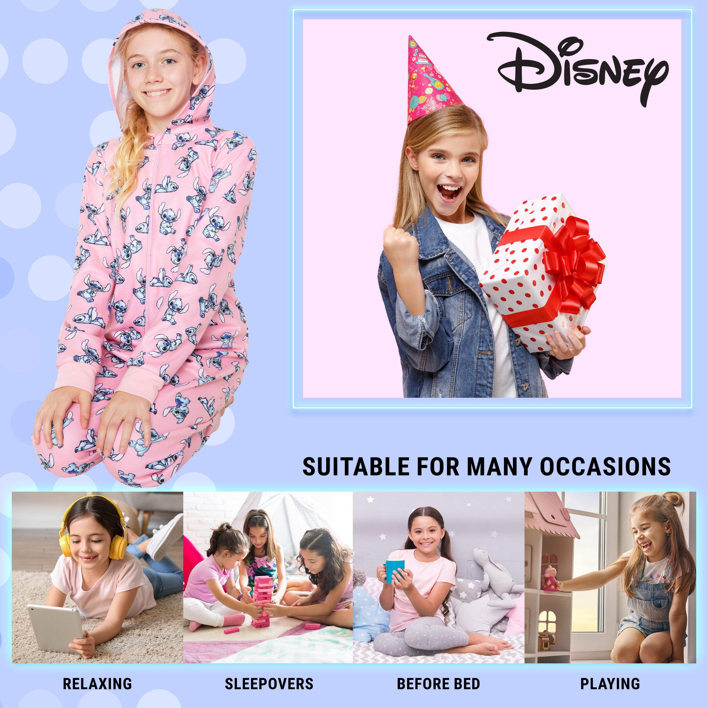 disney-grenouill-re-fille-stitch-rose-polaire-9-10-ans image 3