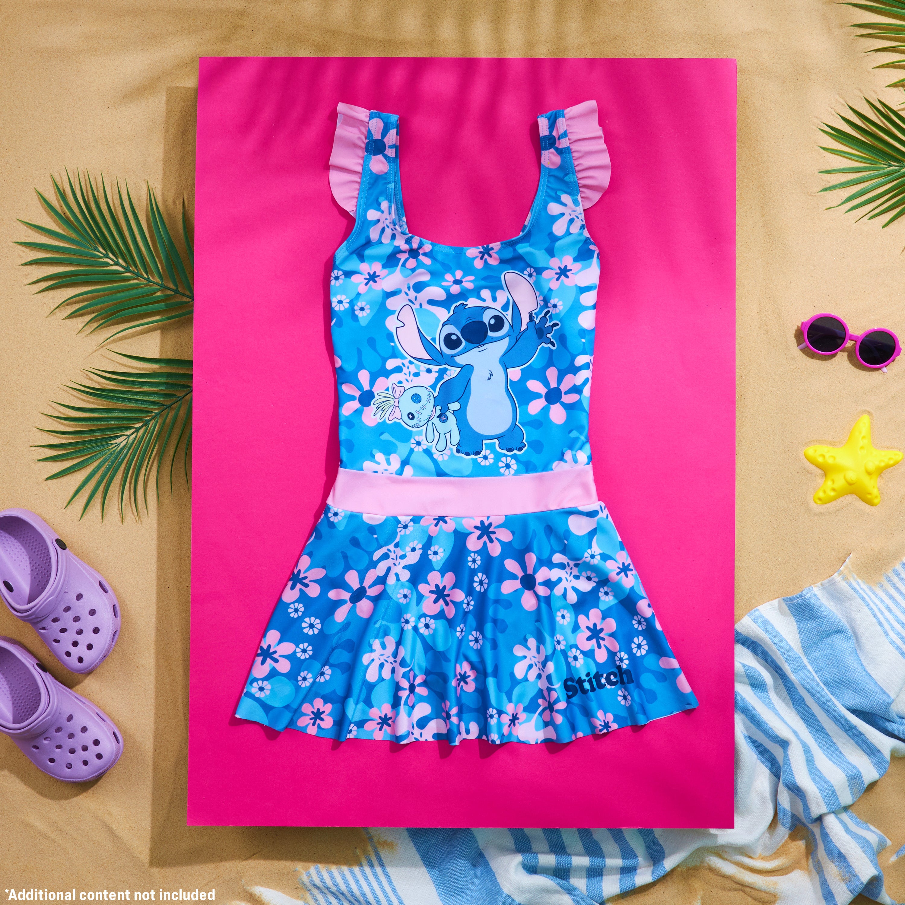 disney-stitch-maillot-de-bain-fille-une-pi-ce-jupe-11-12-ans image 5