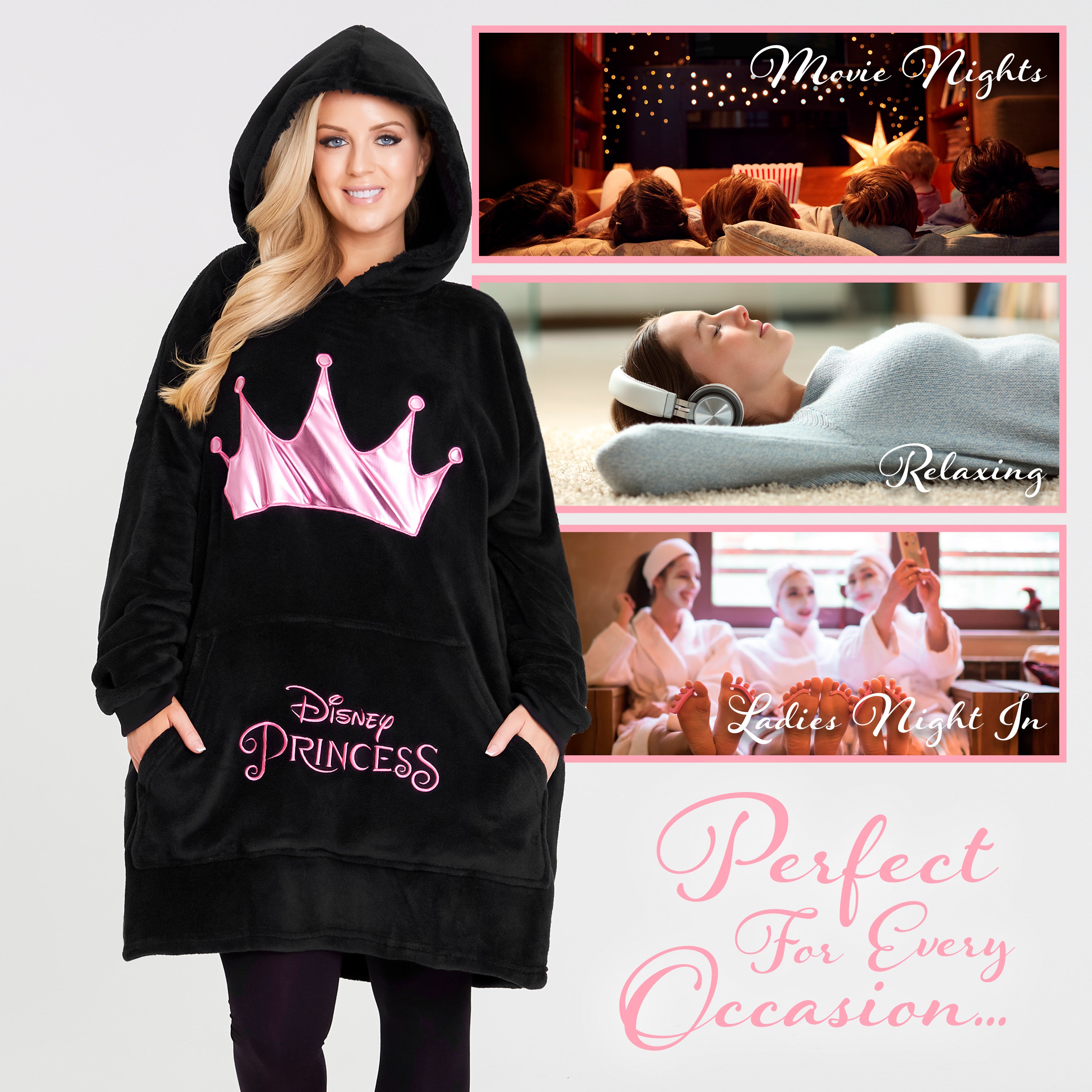 disney-hoodie-plaid-sweat-princesse-femme-taille-unique image 5