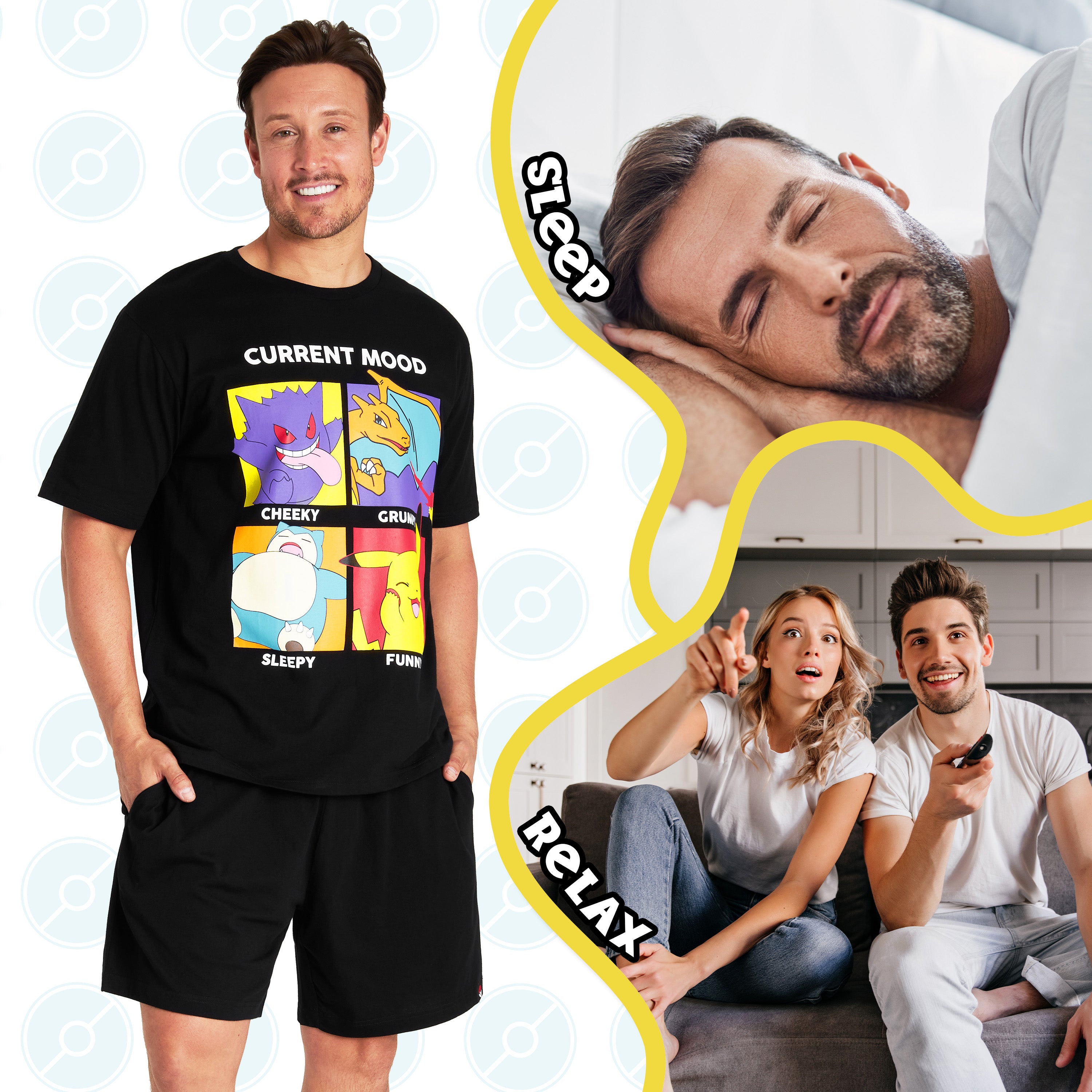 pok-mon-pyjama-homme-short-t-shirt-coton-t-pikachu image 5