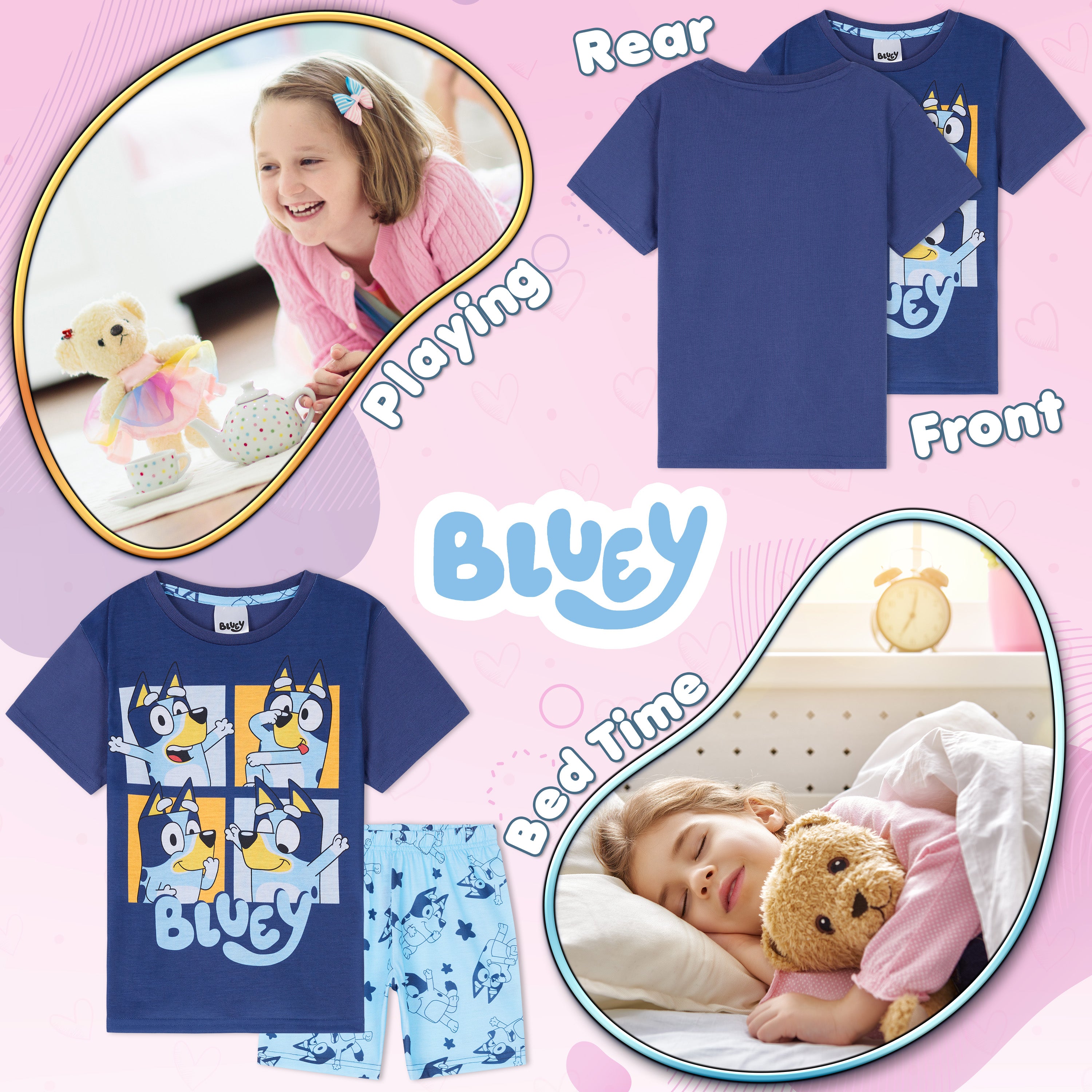 bluey-pyjama-enfant-2-pi-ces-t-shirt-short-4-5-ans-coton image 4