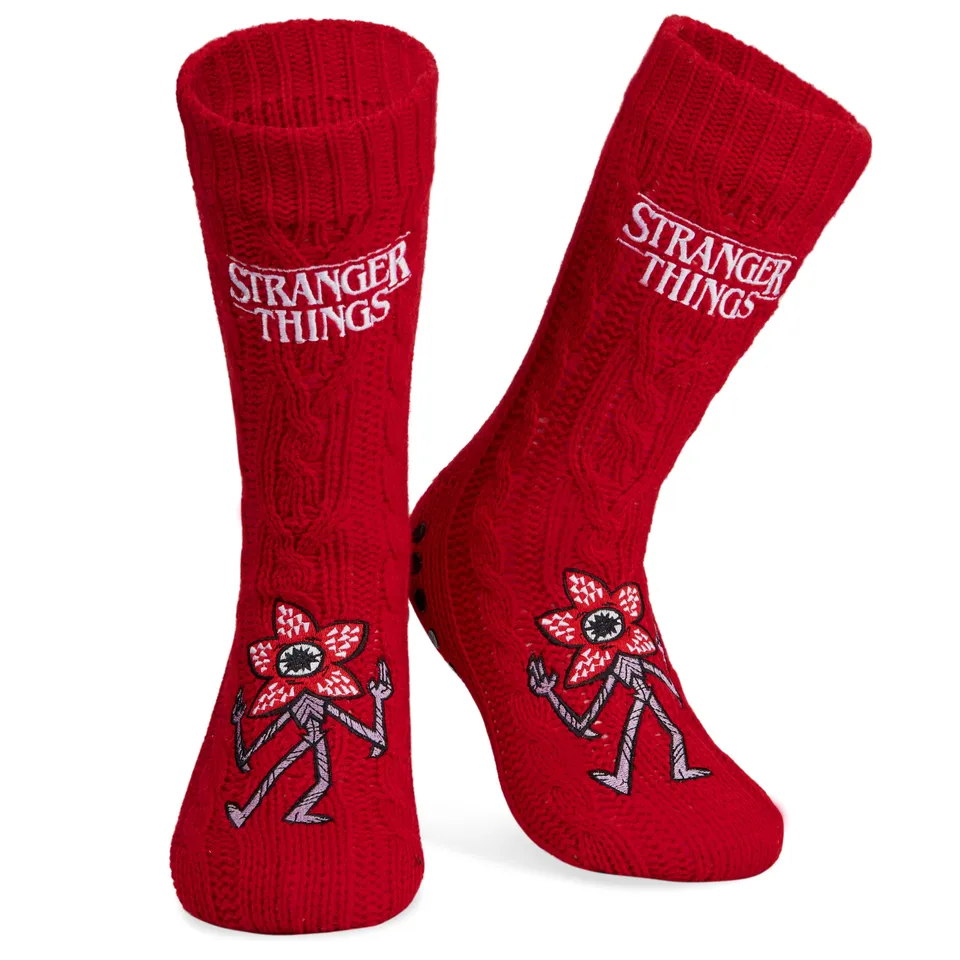 stranger-things-chaussettes-femme-pilou-rouges-antid-rapantes image 1