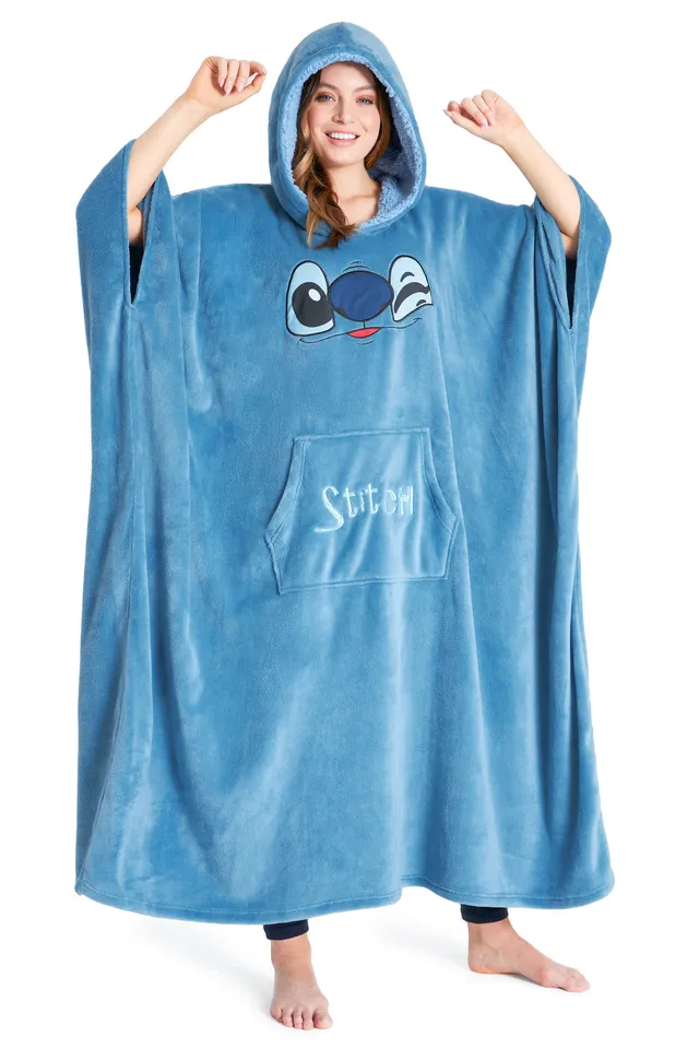 disney-stitch-plaid-capuche-polaire-sherpa-oversize image 1