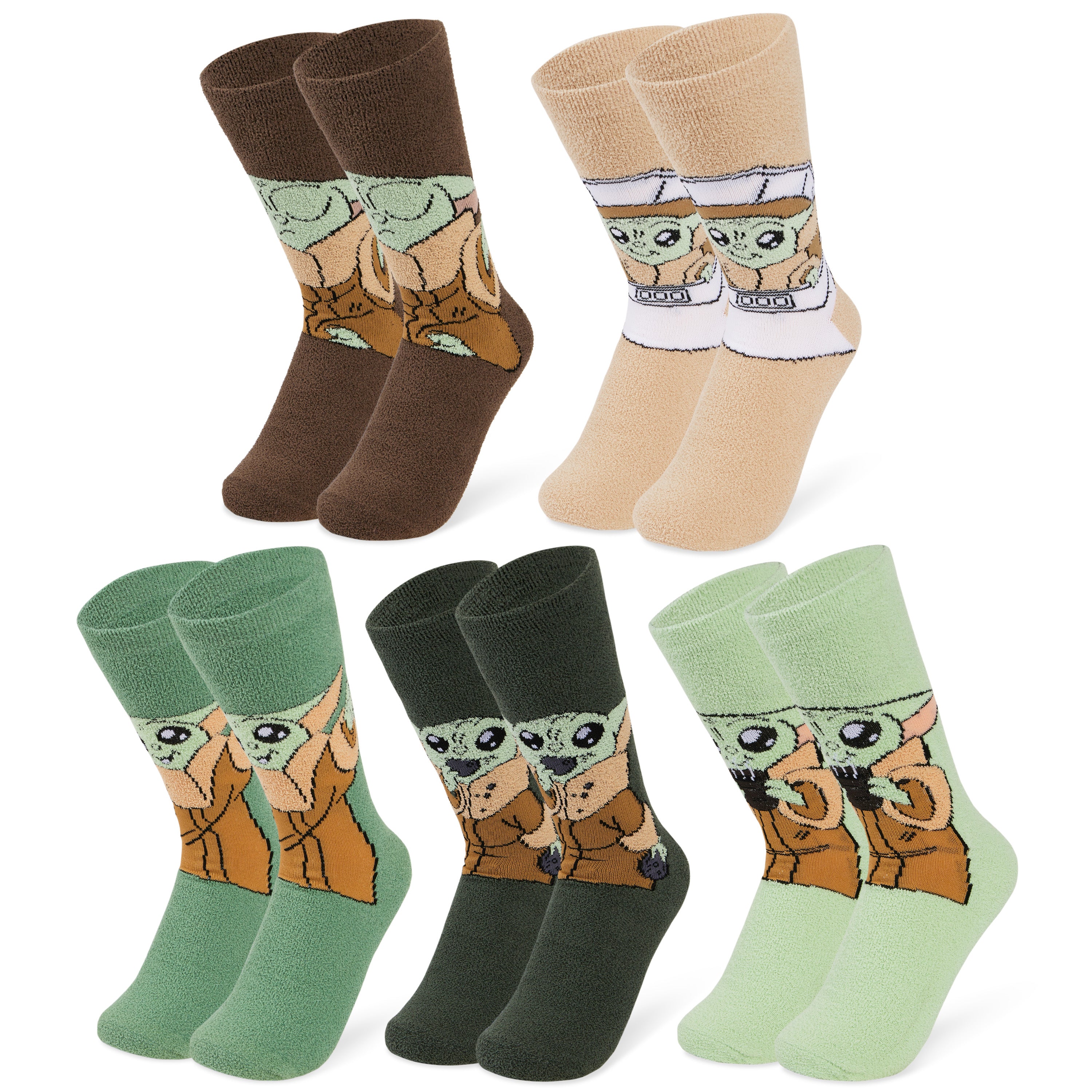 disney-mandalorian-chaussettes-pilou-femme-lot-5-baby-yoda image 1