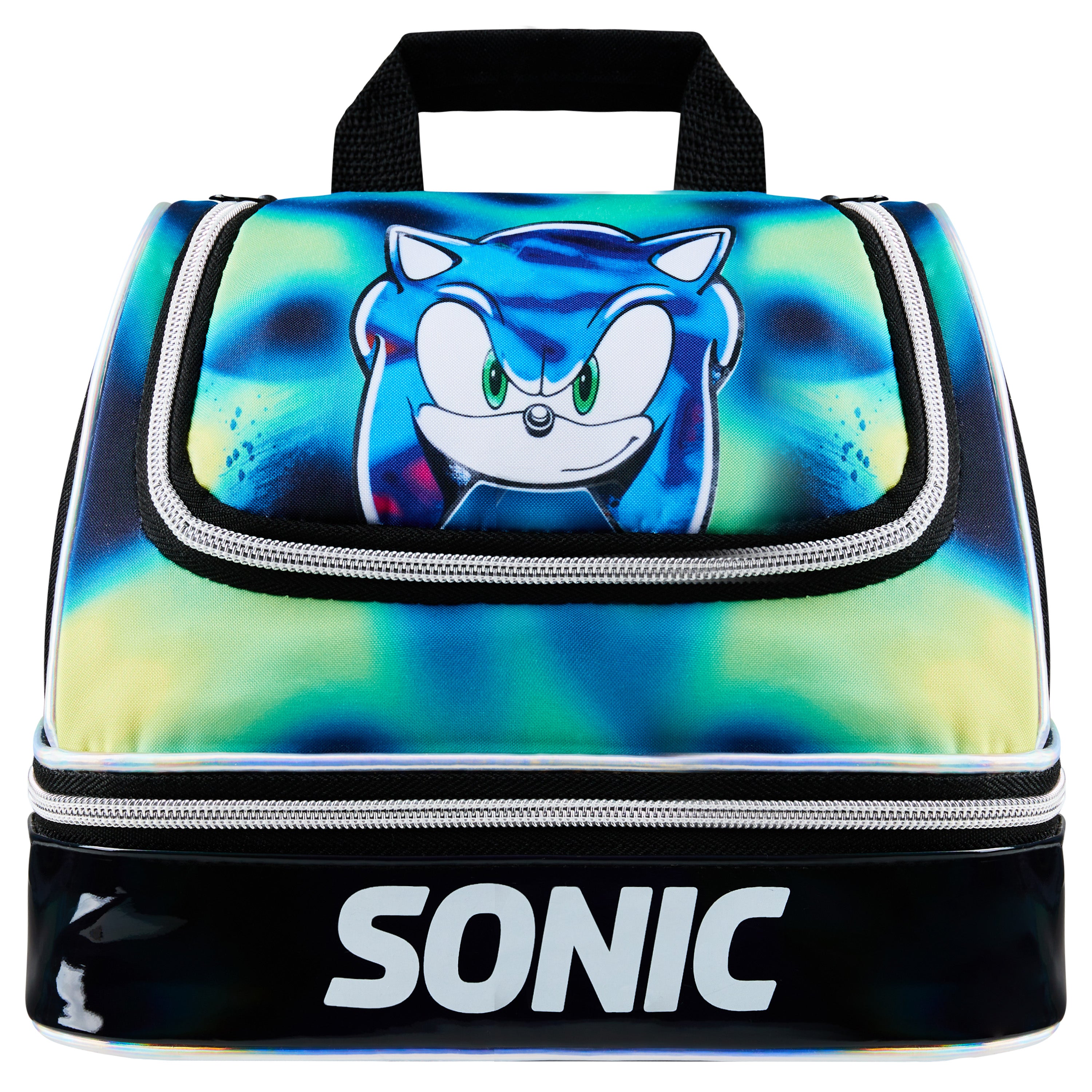 sonic-sac-repas-enfant-isotherme-noir-double-compartiment image 1