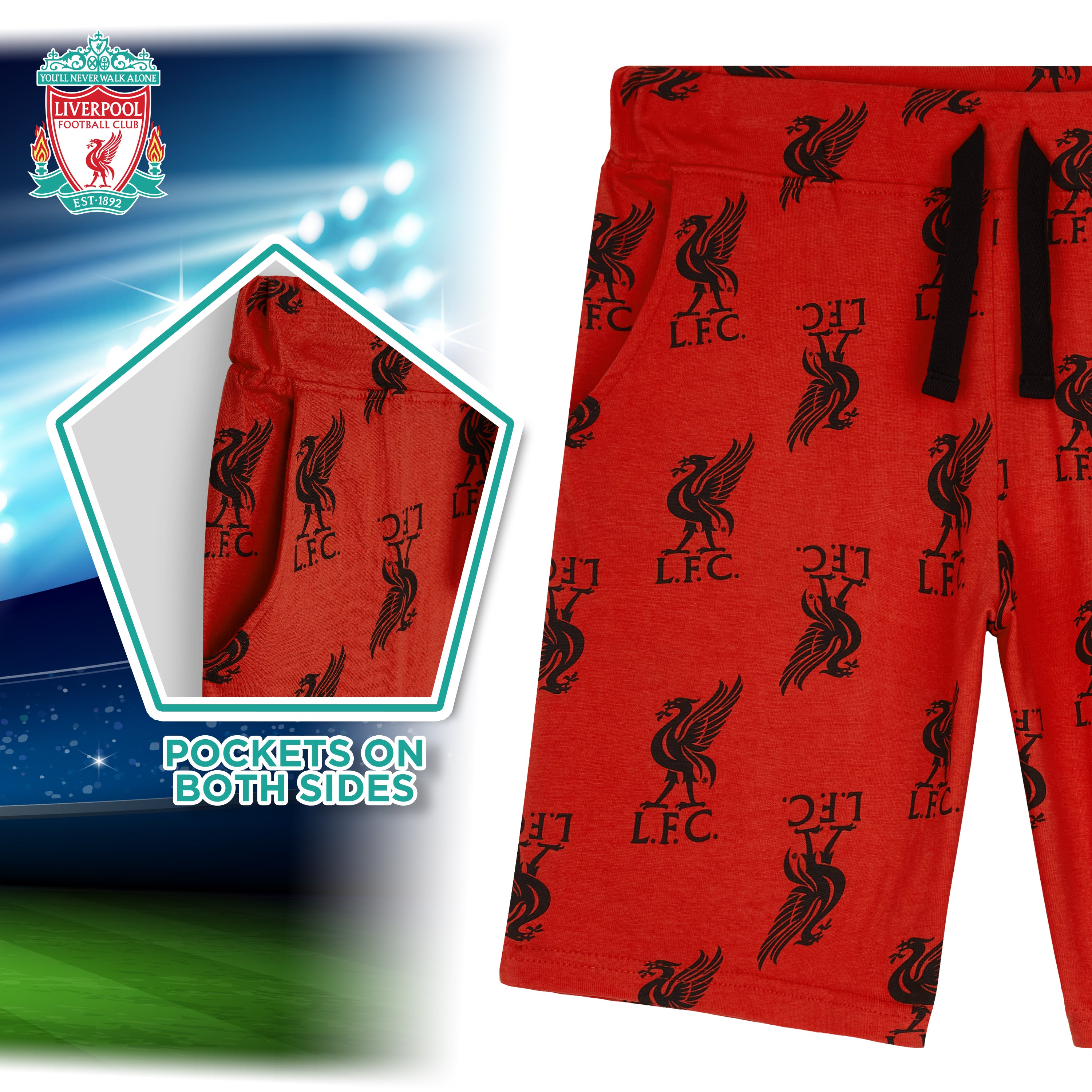 liverpool-fc-short-gar-on-coton-lot-de-2-rouge-gris-6-7-ans image 5
