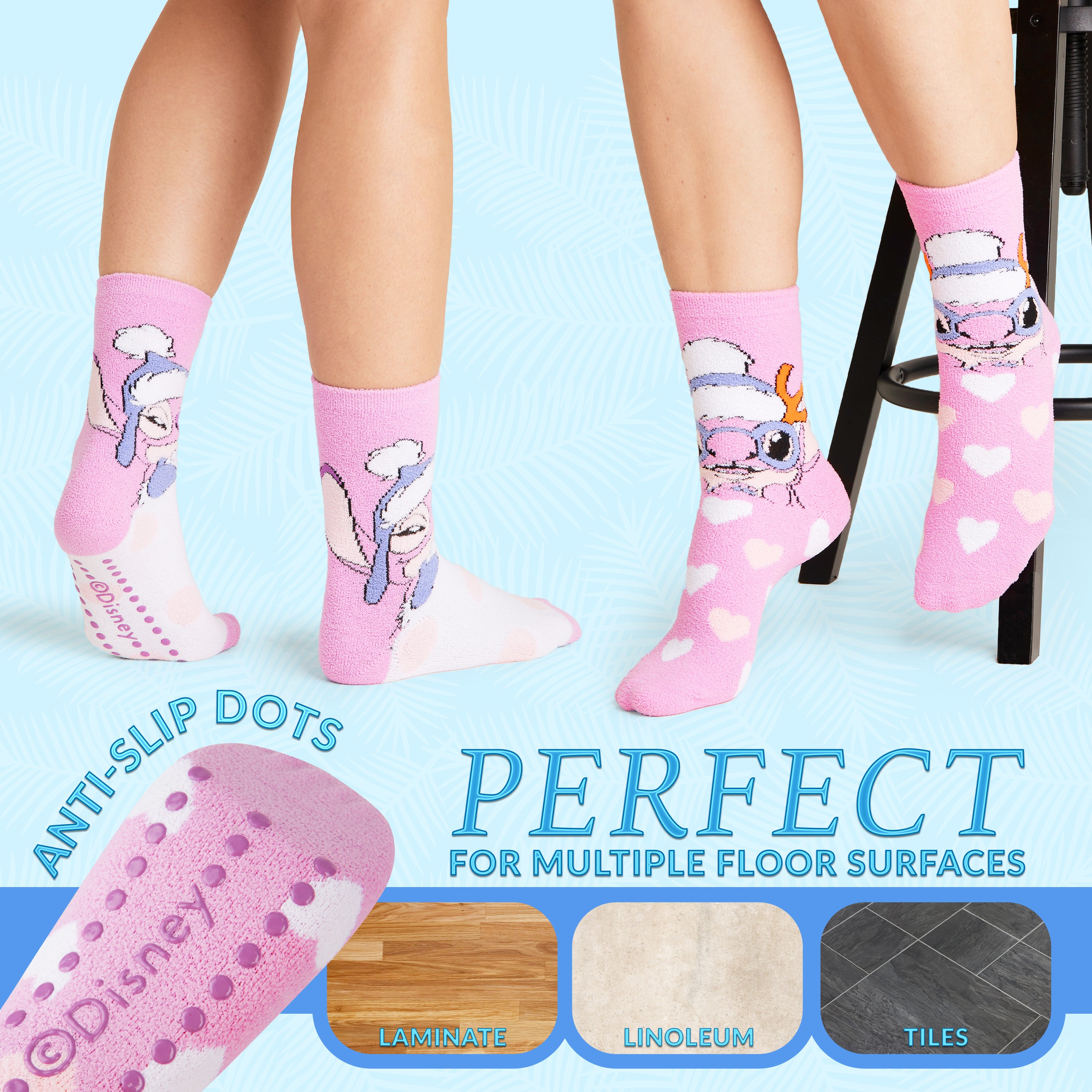disney-angel-chaussettes-pilou-antiderapantes-lot-2-polaire image 3