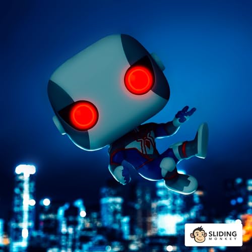 funko-pop-marvel-spider-man-bug-eyes-armor-blanc-bleu-vinyle image 7