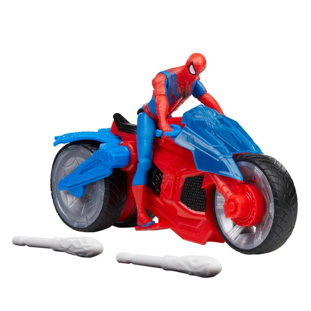 marvel-spider-man-arachno-moto-jouet-figurine-10-cm-lance-toile image 1
