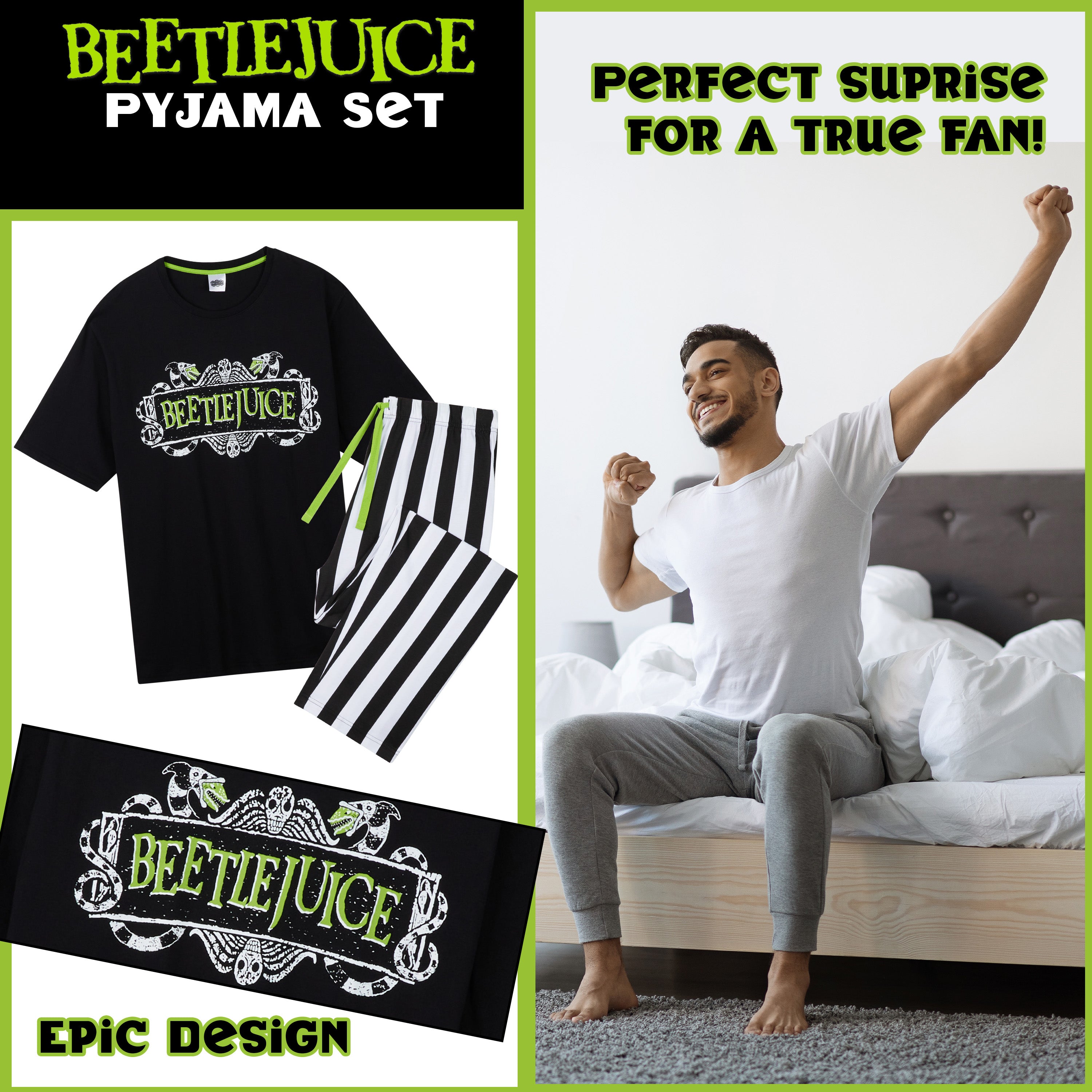 get-trend-beetlejuice-ensemble-pyjama-coton-homme image 2