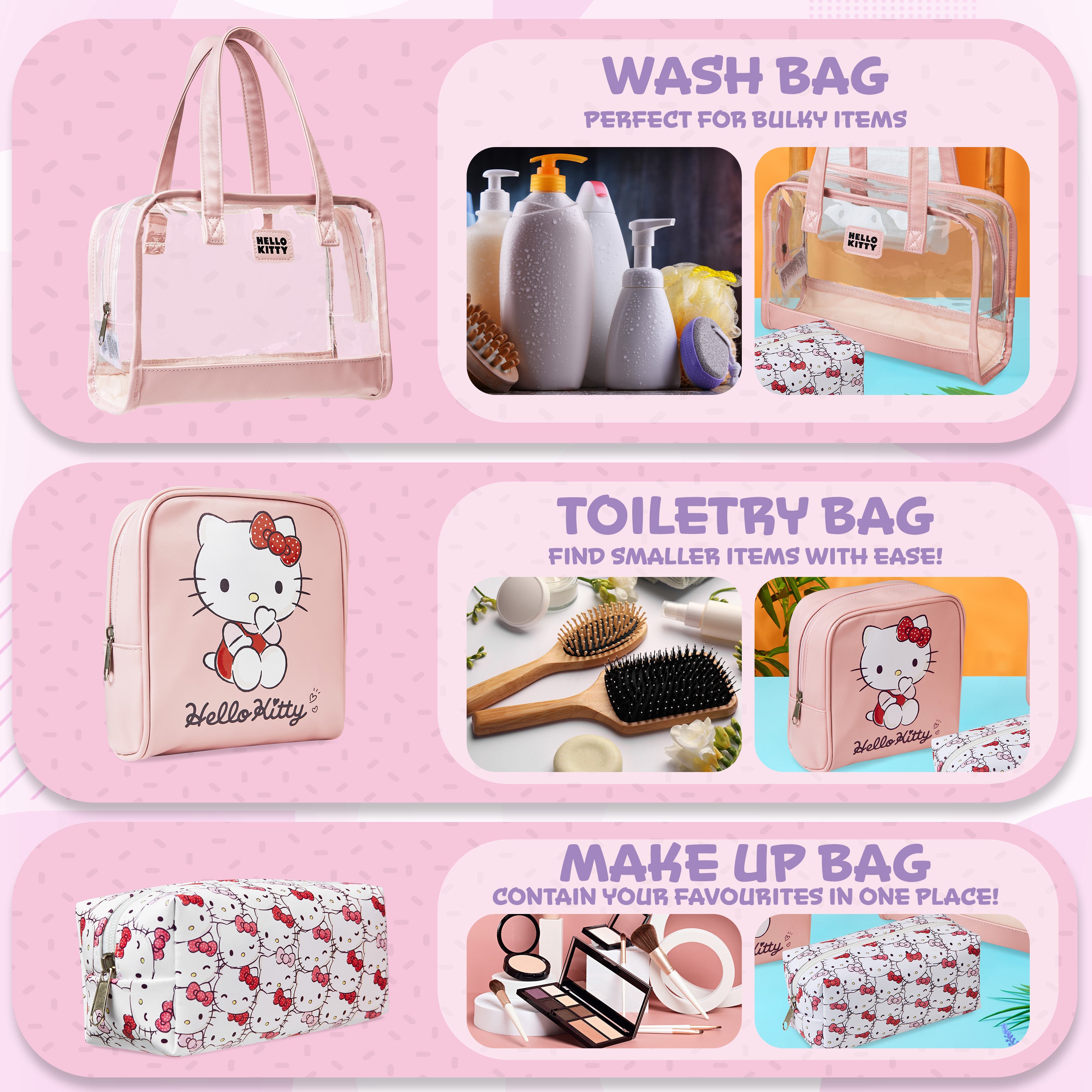 hello-kitty-trousse-toilette-lot-3-pochette-kawaii image 4