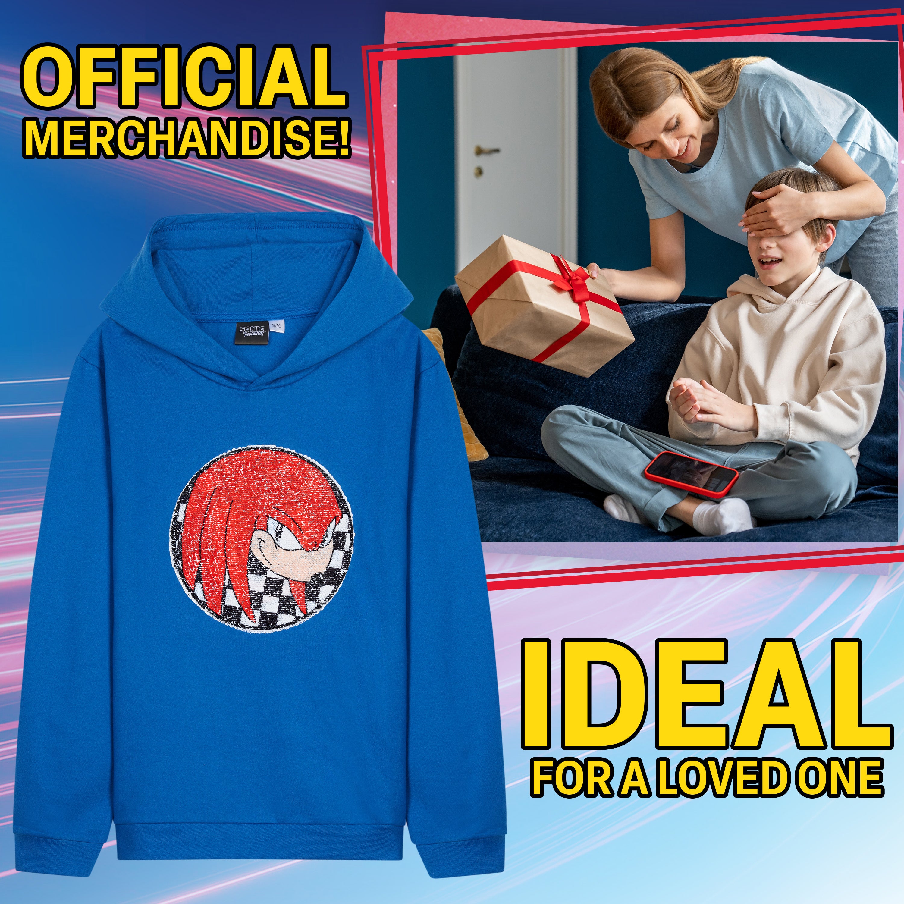 sonic-boys-sweat-capuche-gar-on-sequins-7-8-ans image 3