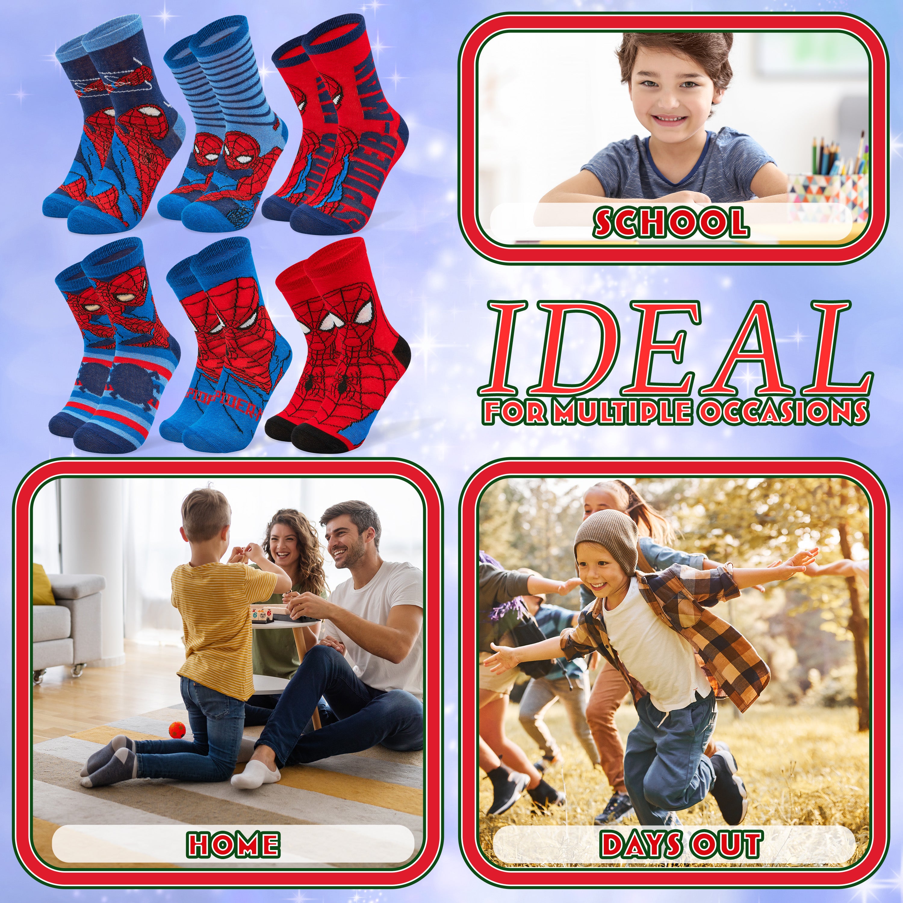 marvel-spiderman-crackers-no-l-lot-6-avec-chaussettes-enfant image 4