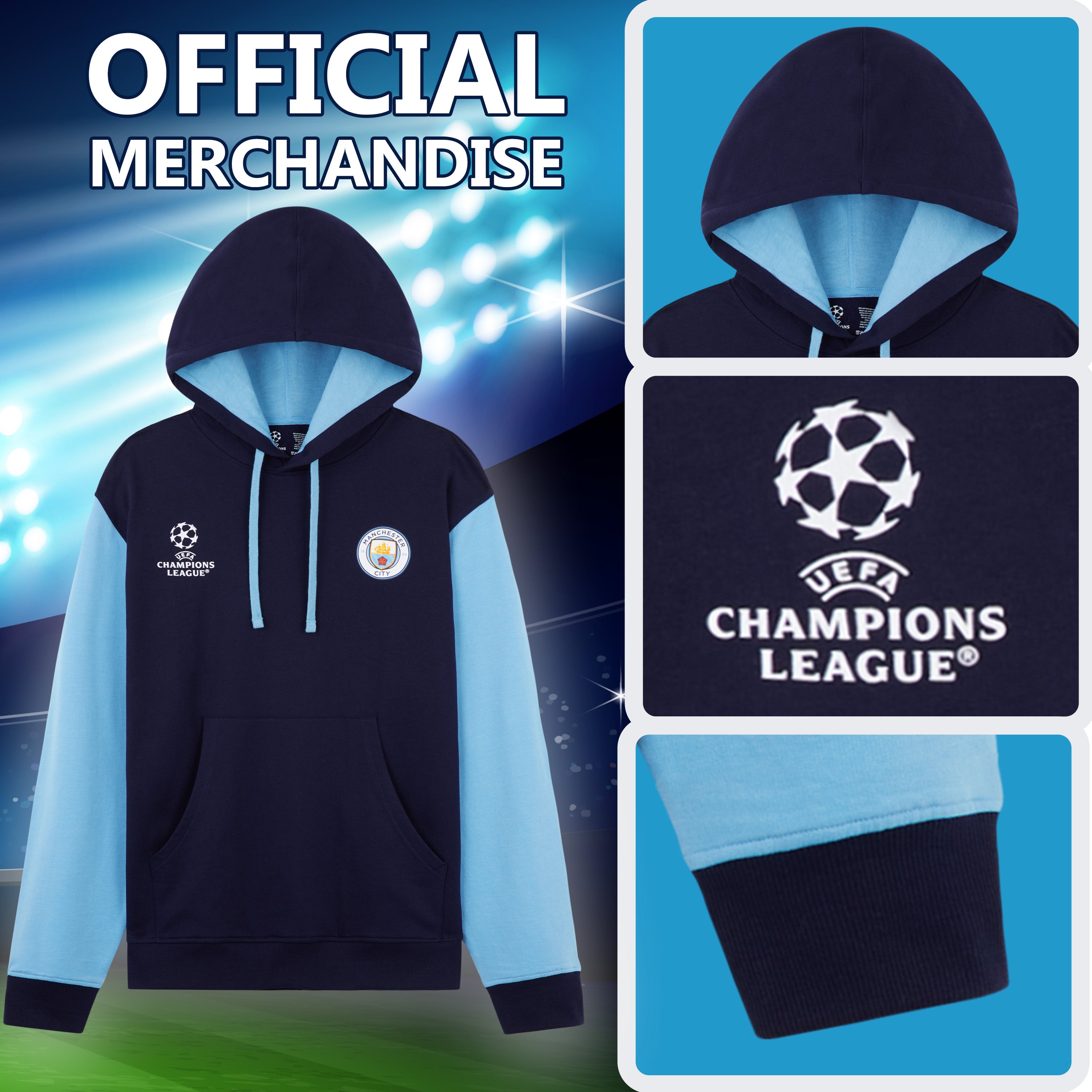 manchester-city-sweat-capuche-homme-taille-l-poche-kangourou image 4