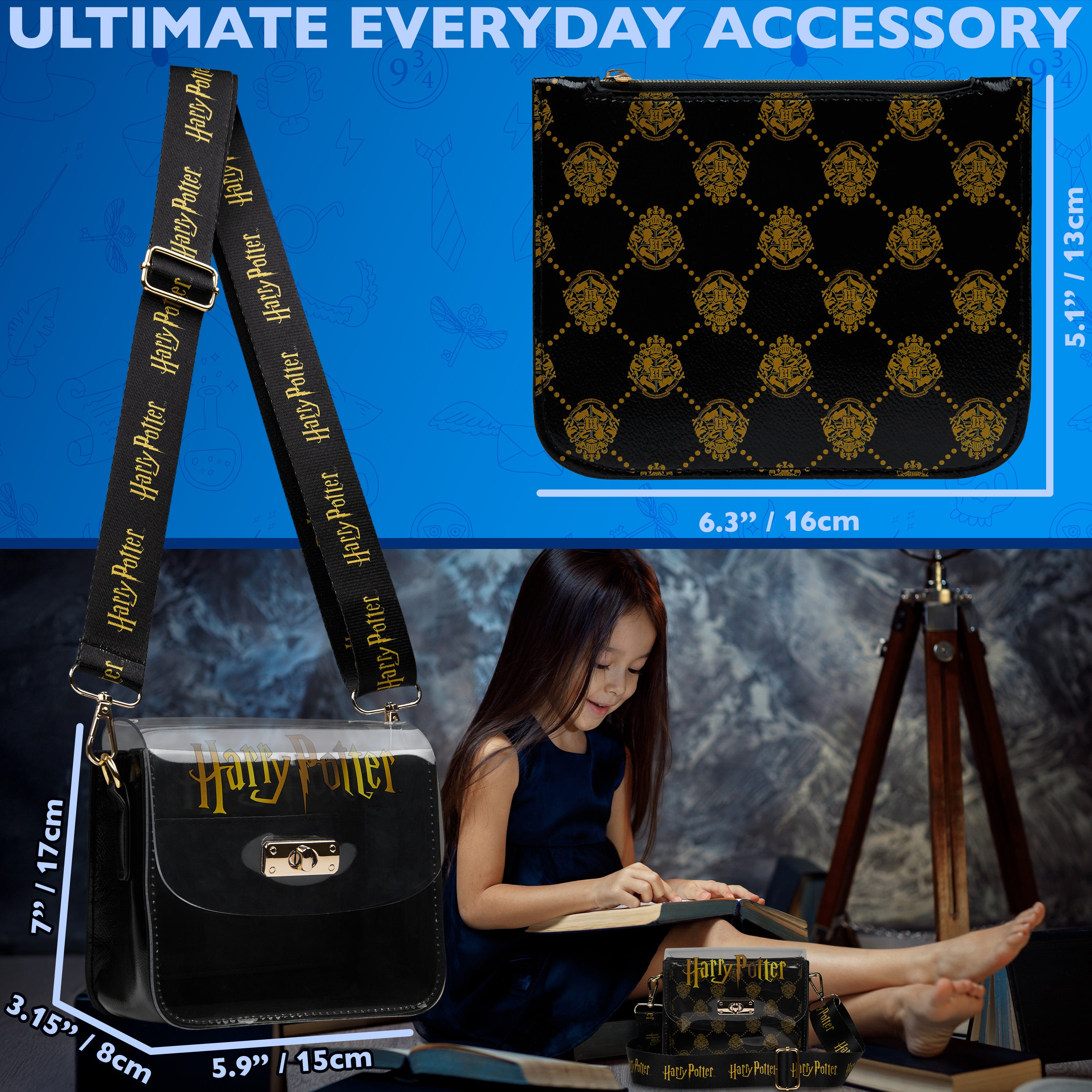harry-potter-sac-bandouli-re-fille-pochette-noire-poudlard image 6