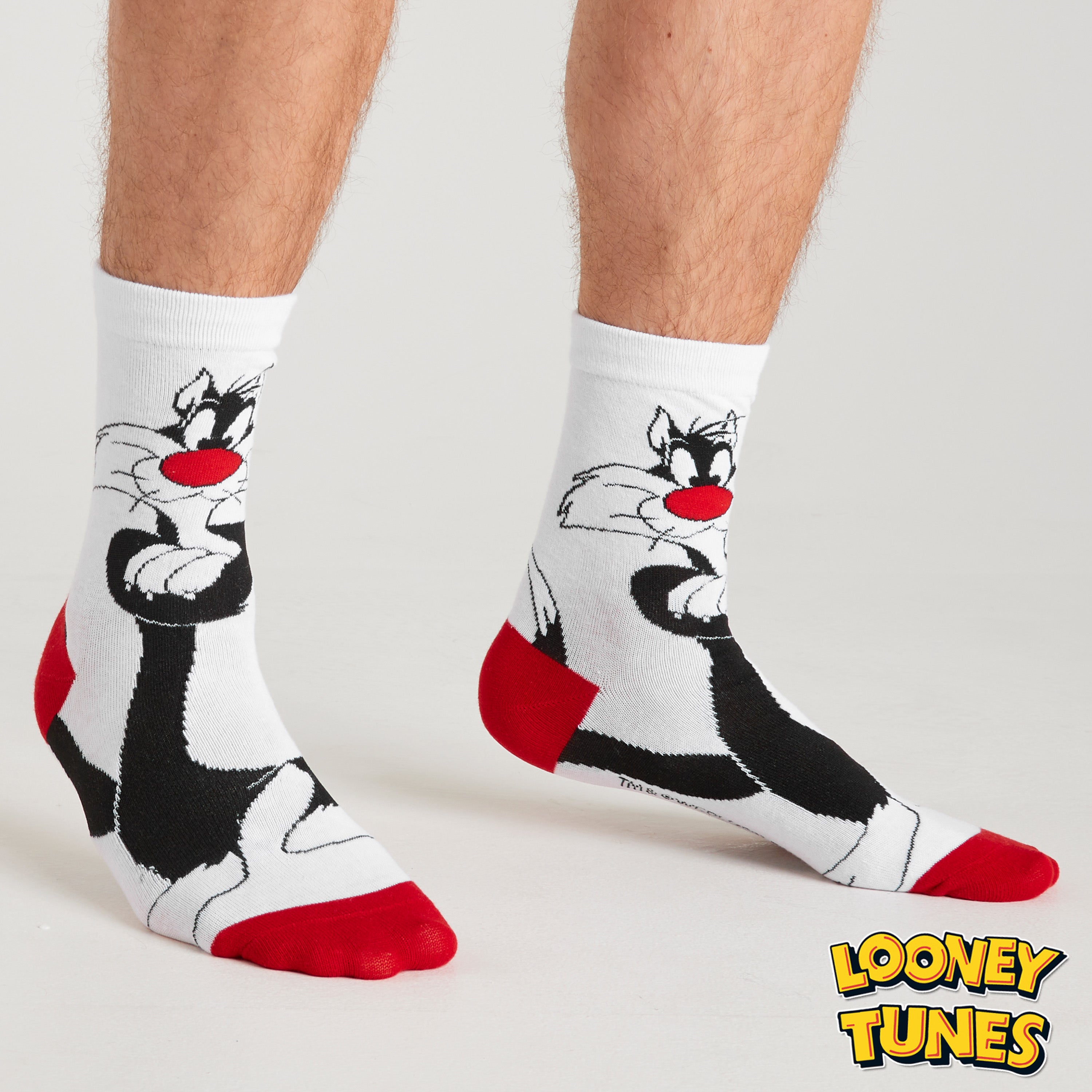 looney-tunes-chaussettes-homme-lot-5-coton-mi-mollet image 5