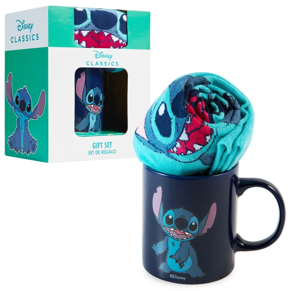 coffret-disney-stitch-mug-c-ramique-chaussettes-marine image 1