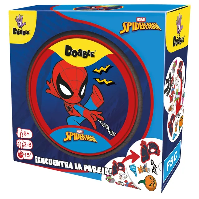 dobble-spiderman-asmodee-jeu-de-cartes-observation-55-cartes image 1