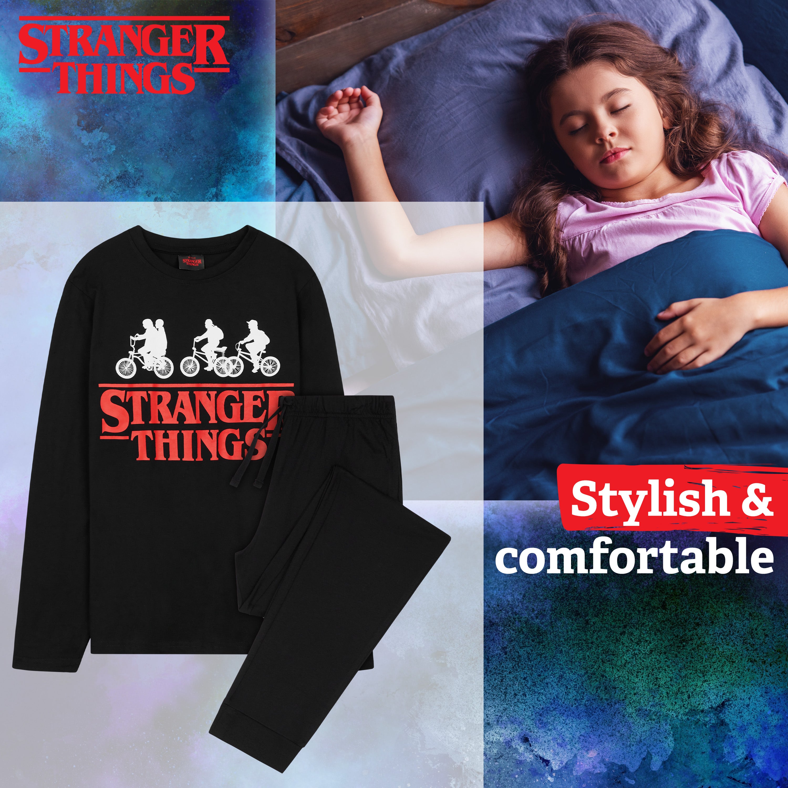 get-trend-stranger-things-pyjama-fille-coton-2-pi-ces-13-14-ans image 3