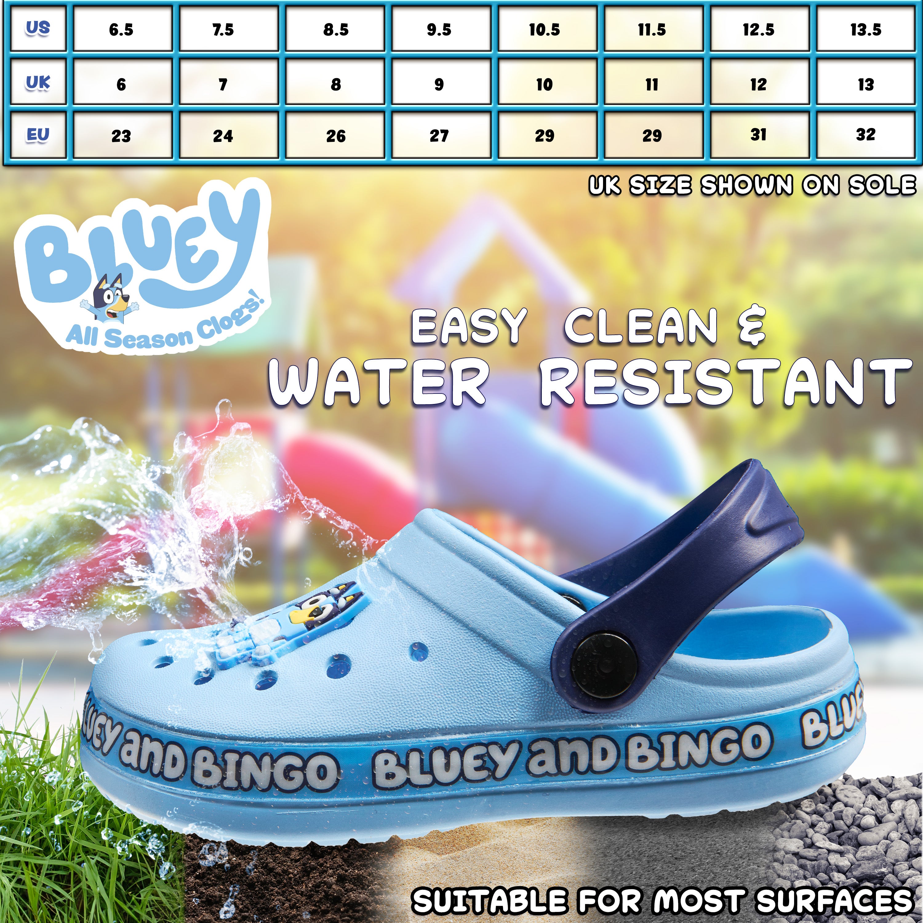 bluey-sabots-enfant-fourr-s-amovibles-breloques-jardin image 6