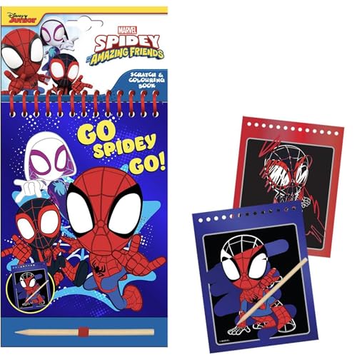 marvel-spidey-set-papeterie-scratch-book-enfant-autocollants image 5