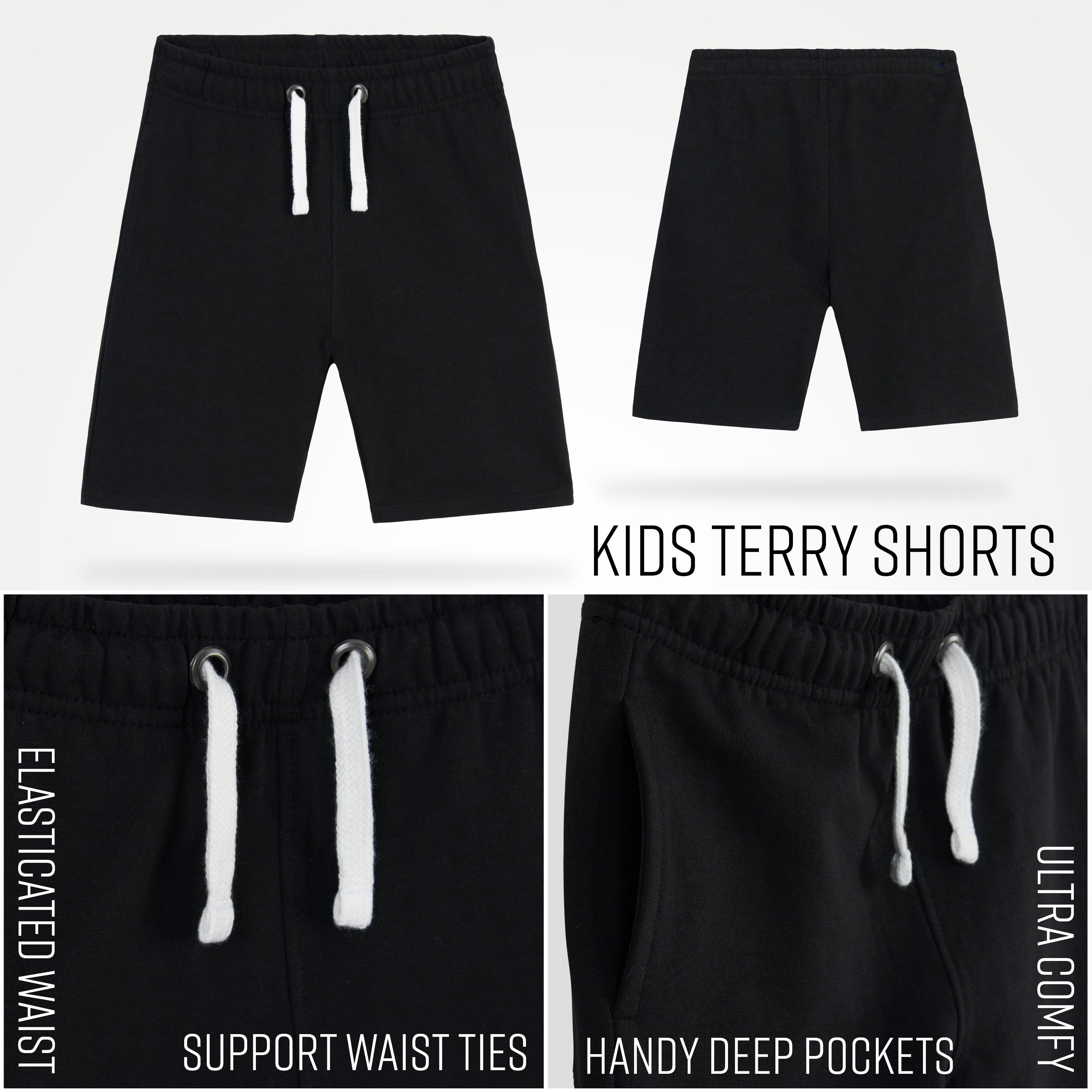 citycomfort-short-gar-on-sport-poches-coton-noir-9-10-ans image 5