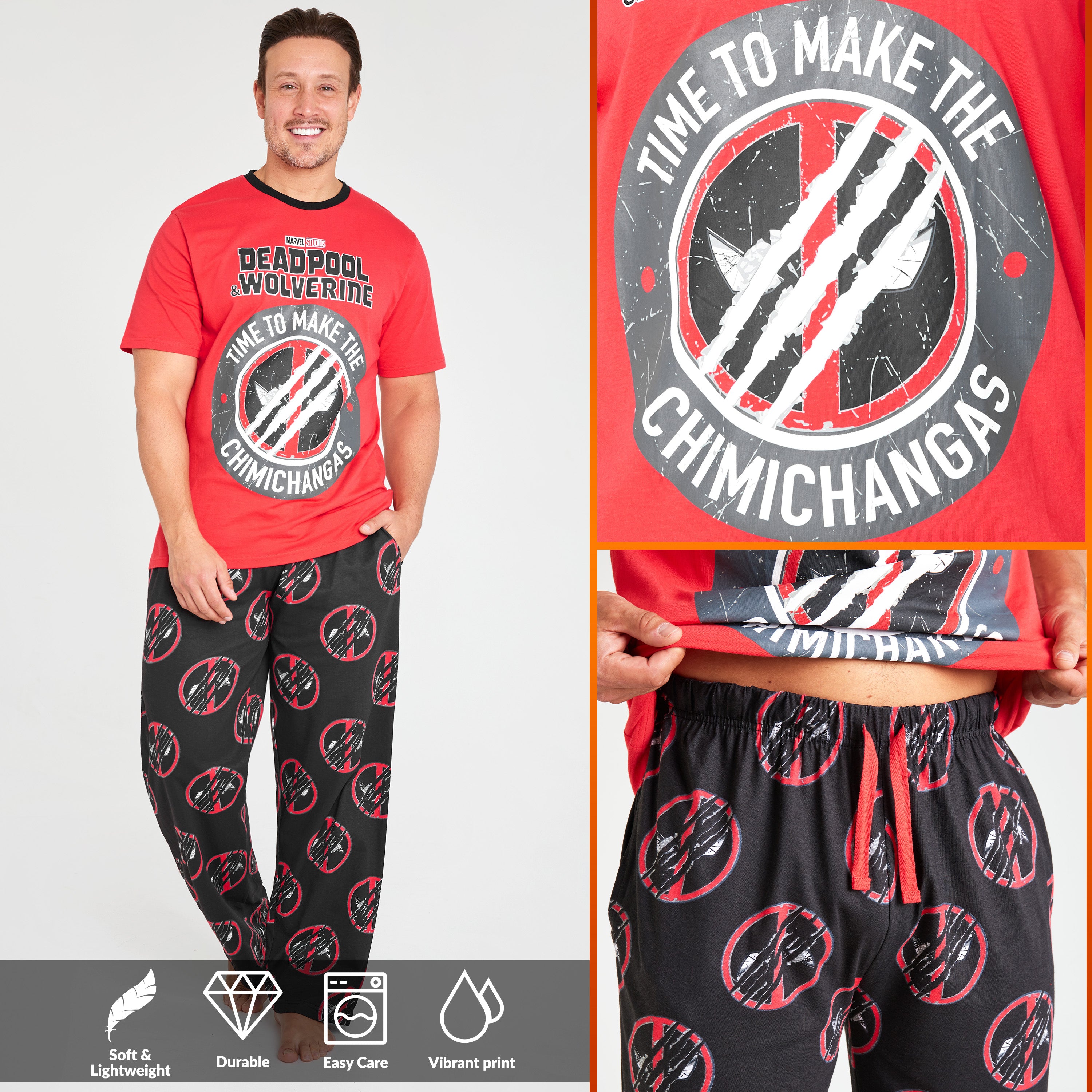 marvel-deadpool-wolverine-pyjama-homme-taille-l image 3