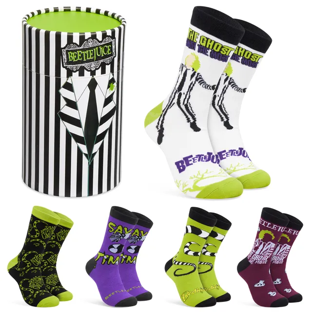 get-trend-beetlejuice-chaussettes-homme-mi-mollet-lot-de-5-coton image 1