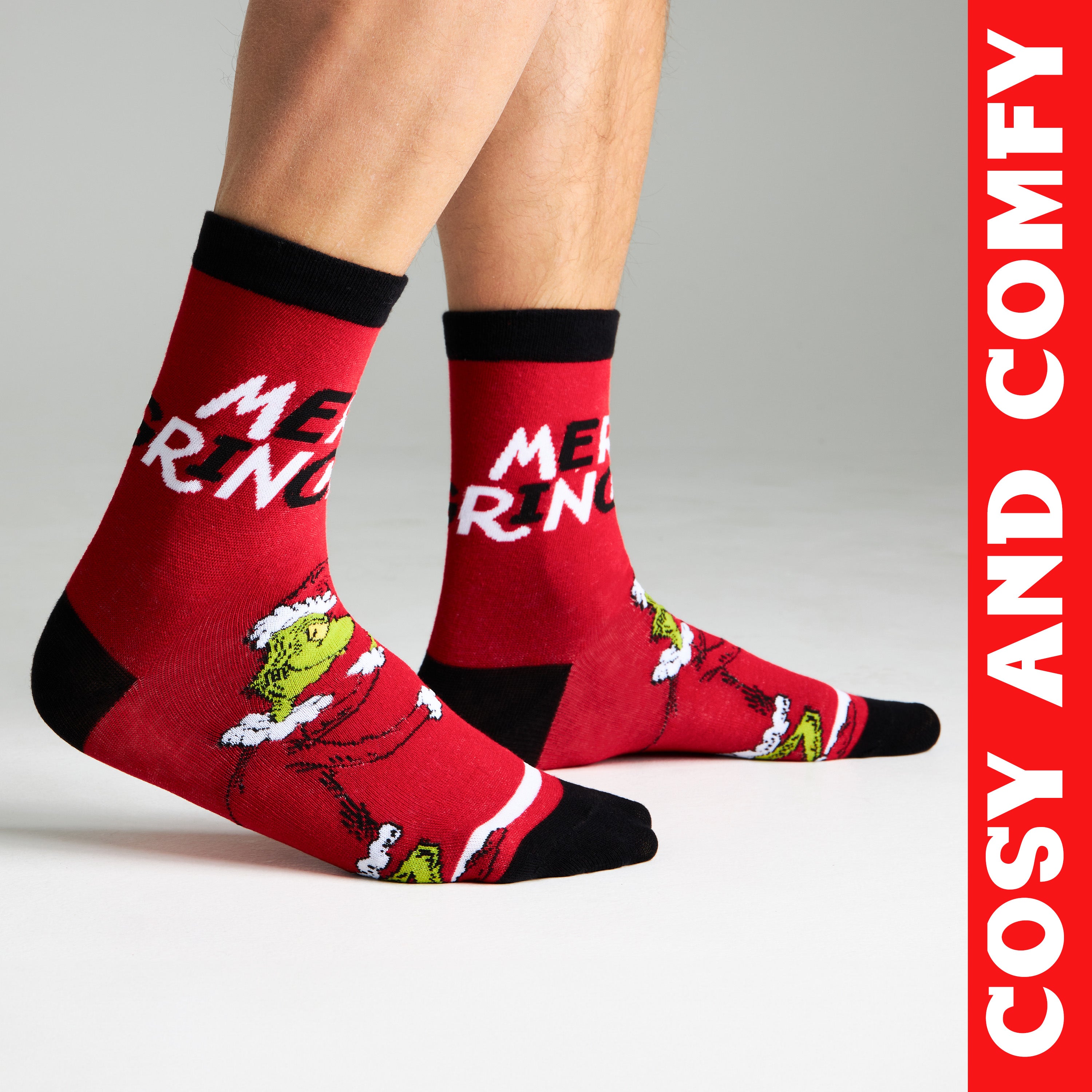 get-trend-men-chaussettes-grinch-homme-mi-mollet-lot image 2