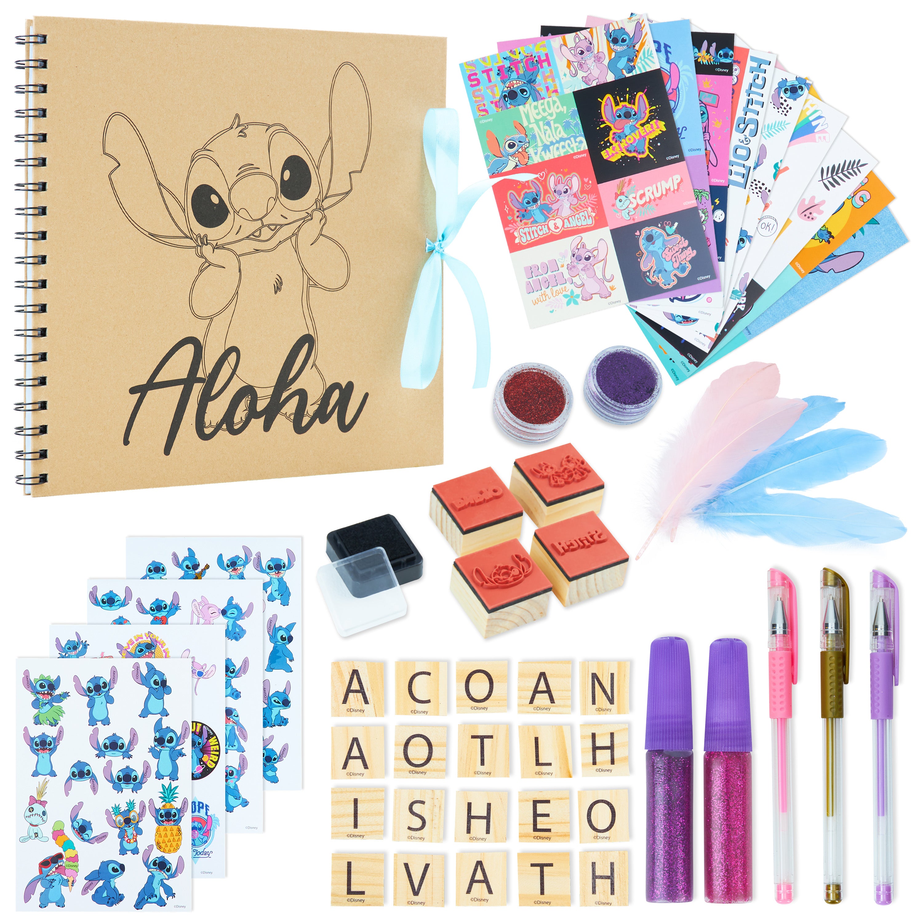 disney-stitch-scrapbook-kit-enfant-album-stickers-25x25 image 1